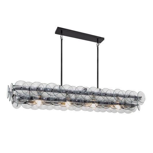 Loren 54" Linear Chandelier Gunmetal by Maxim Lighting