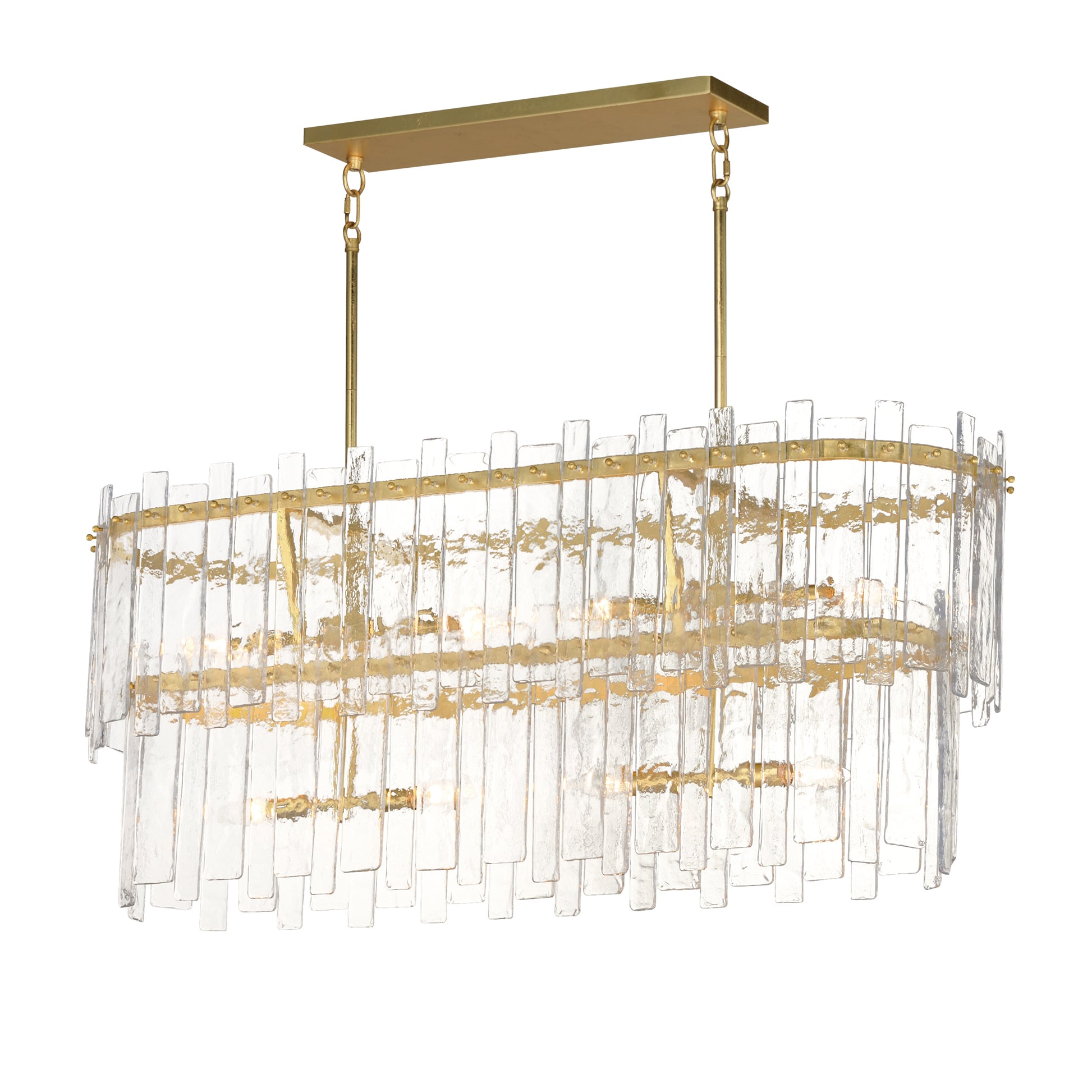 Warren 8-Light Linear Gold Leaf by Maxim Lighting