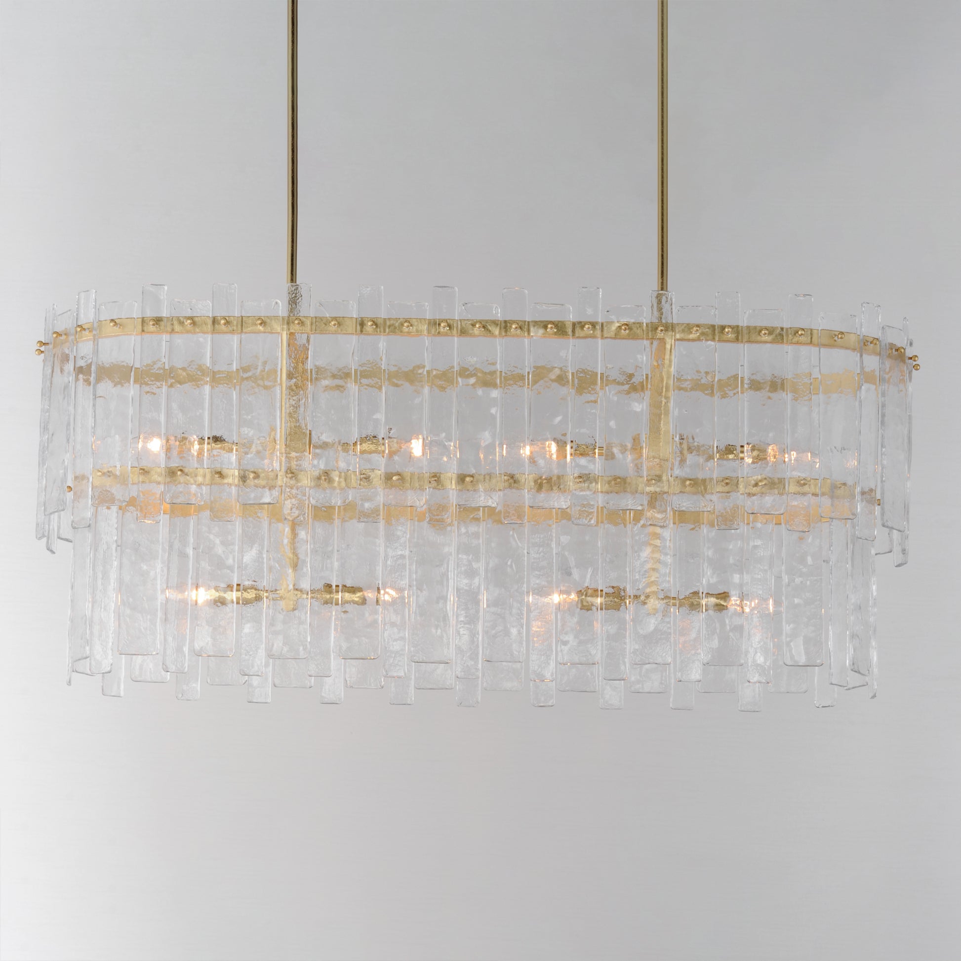 Warren 8-Light Linear Gold Leaf by Maxim Lighting