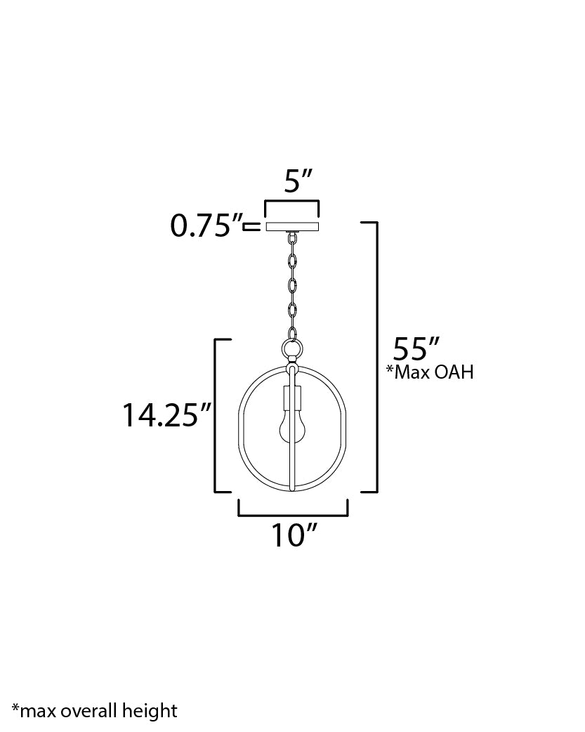 Martel Mini Pendant Etruscan Gold by Maxim Lighting