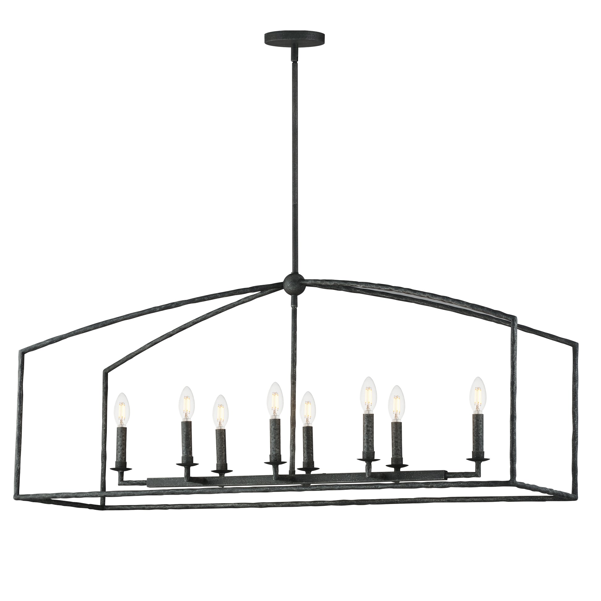 Martel 8-Light Linear Chandelier Blacksmith by Maxim Lighting