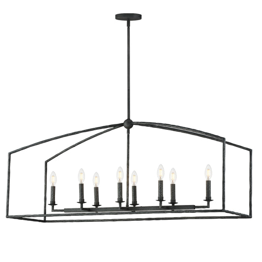 Martel 8-Light Linear Chandelier Blacksmith by Maxim Lighting