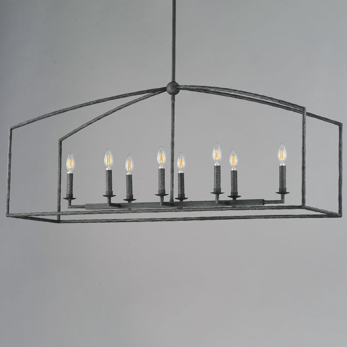 Martel 8-Light Linear Chandelier Blacksmith by Maxim Lighting
