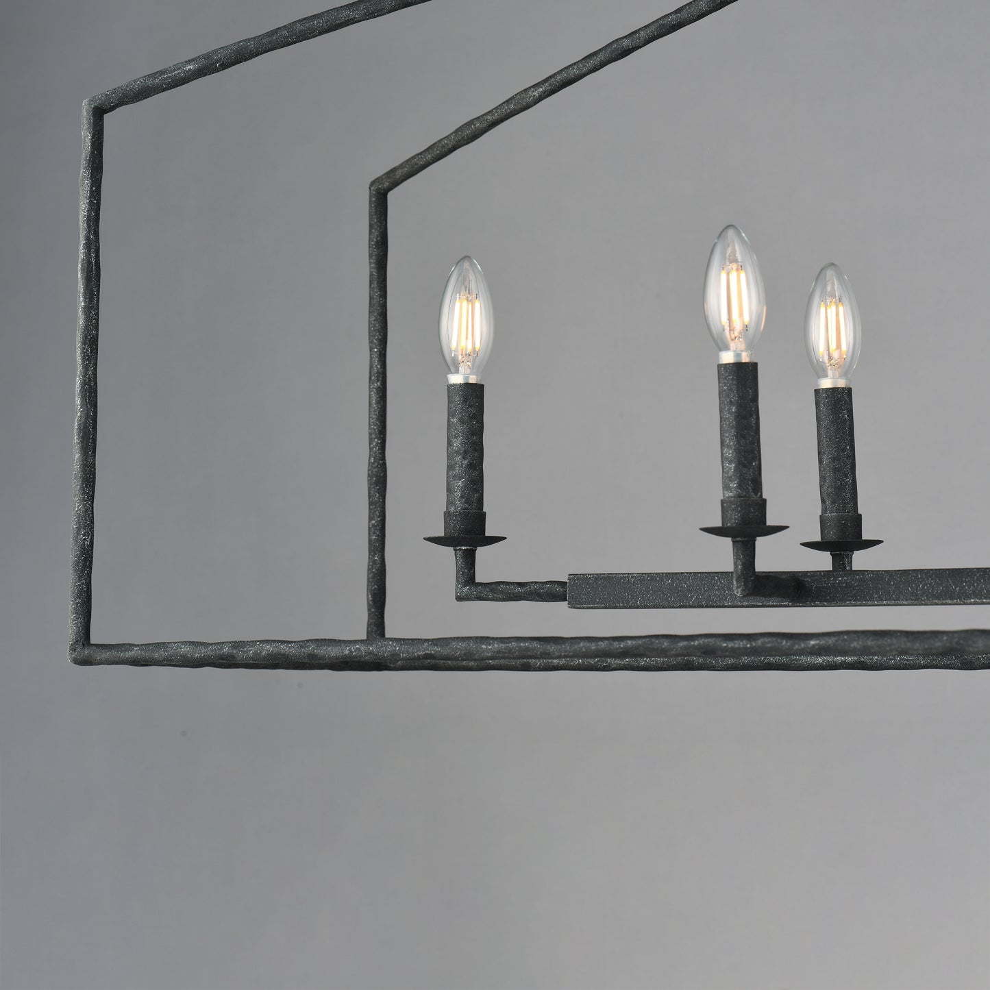 Martel 8-Light Linear Chandelier Blacksmith by Maxim Lighting