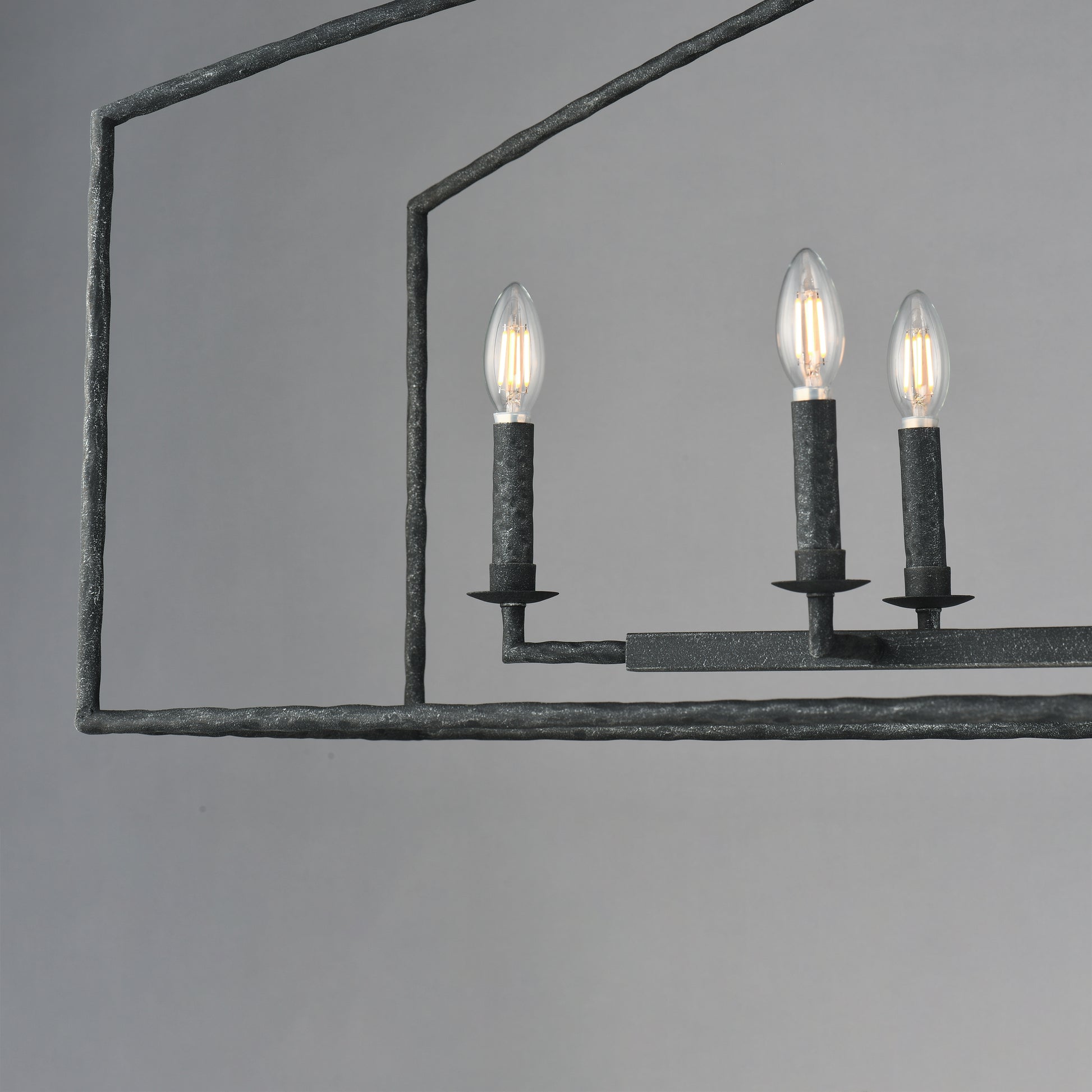 Martel 8-Light Linear Chandelier Blacksmith by Maxim Lighting