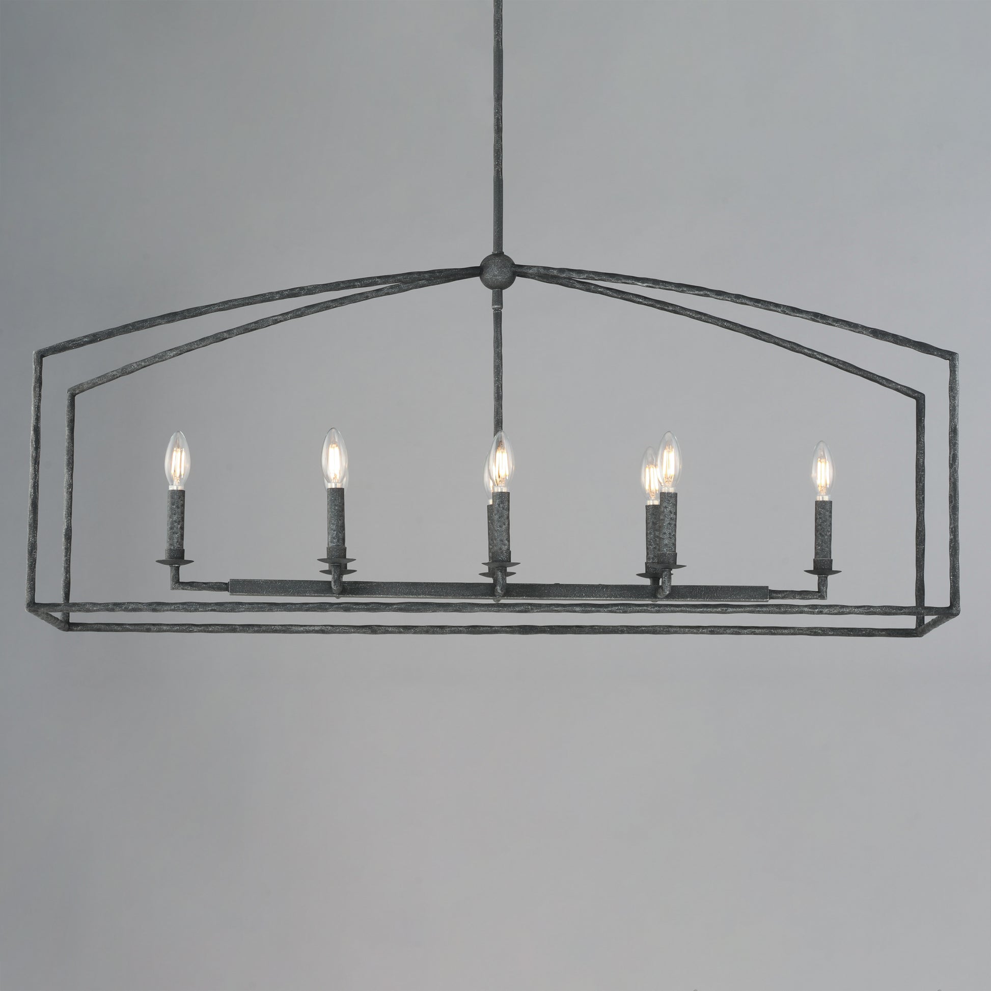 Martel 8-Light Linear Chandelier Blacksmith by Maxim Lighting