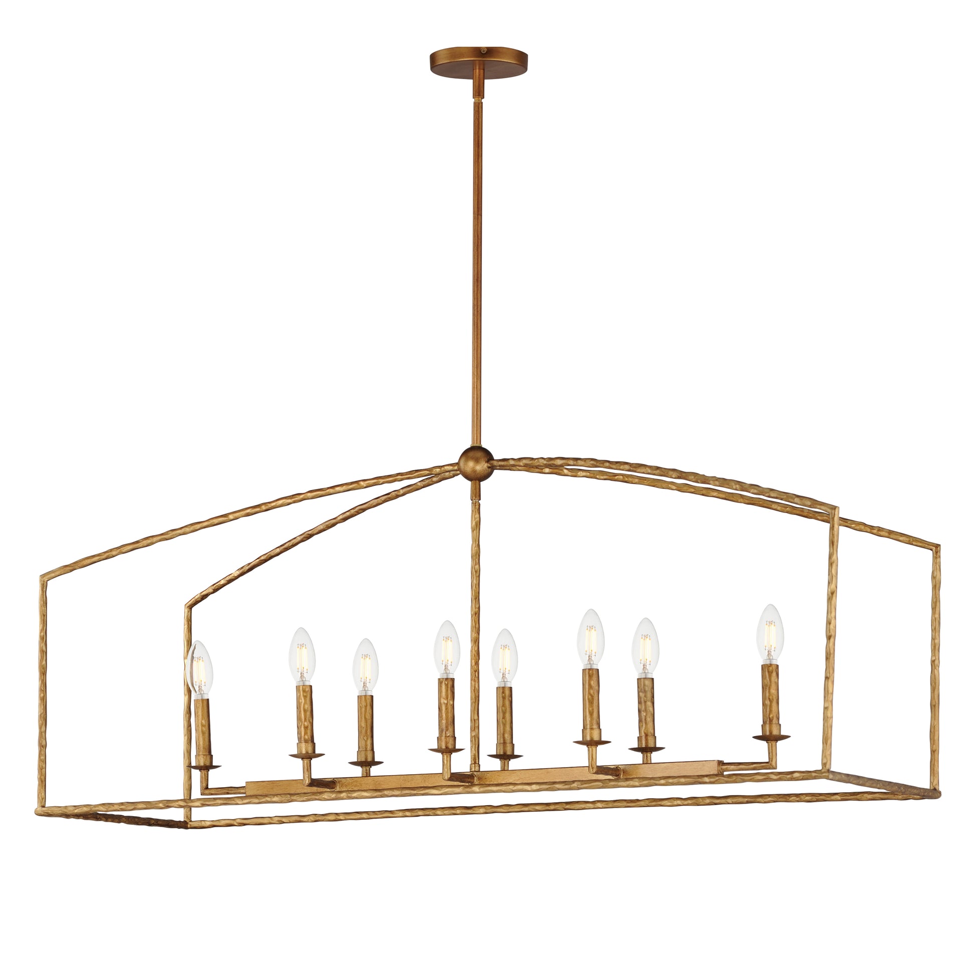 Martel 8-Light Linear Chandelier Etruscan Gold by Maxim Lighting