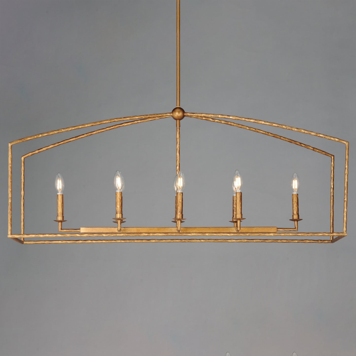Martel 8-Light Linear Chandelier Etruscan Gold by Maxim Lighting