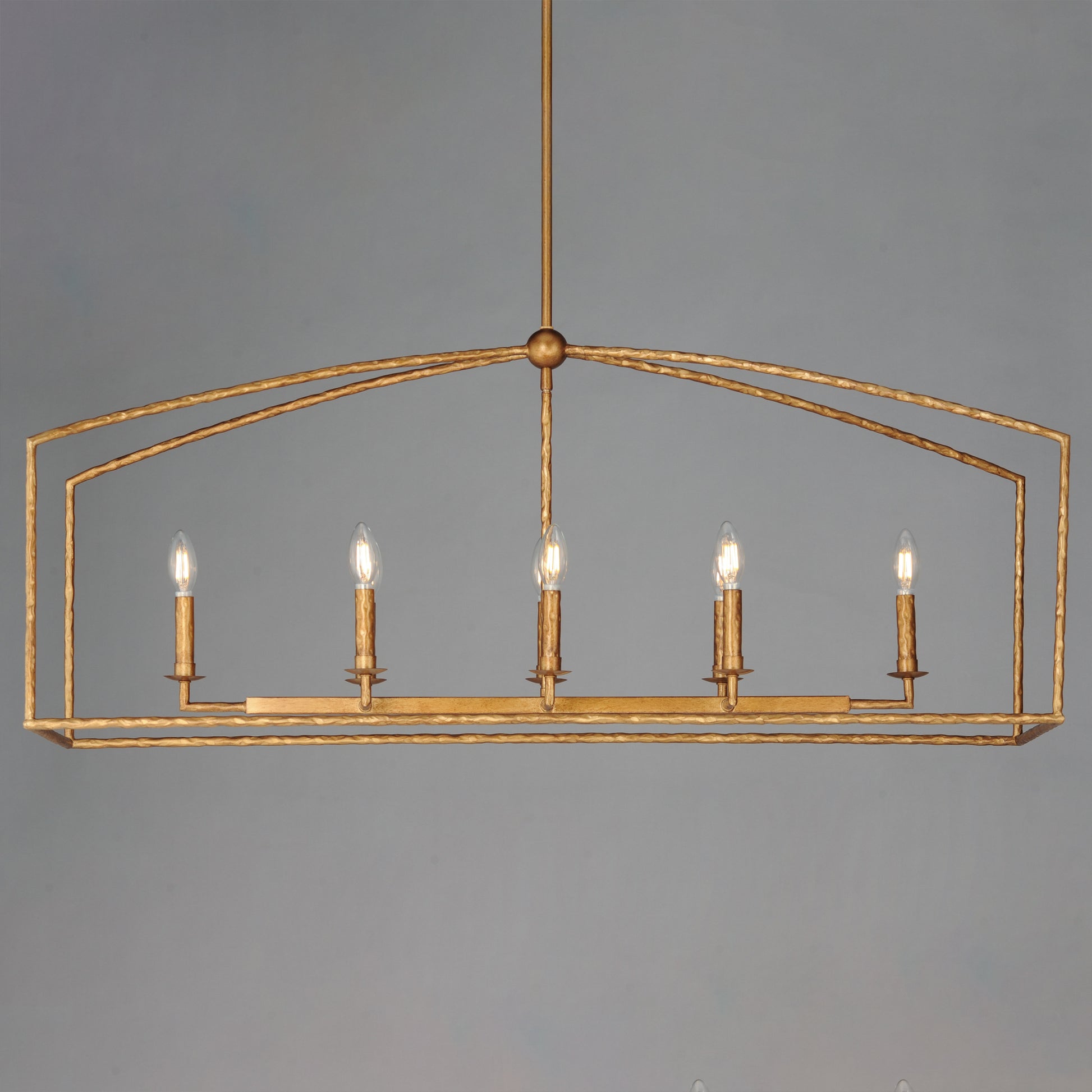 Martel 8-Light Linear Chandelier Etruscan Gold by Maxim Lighting