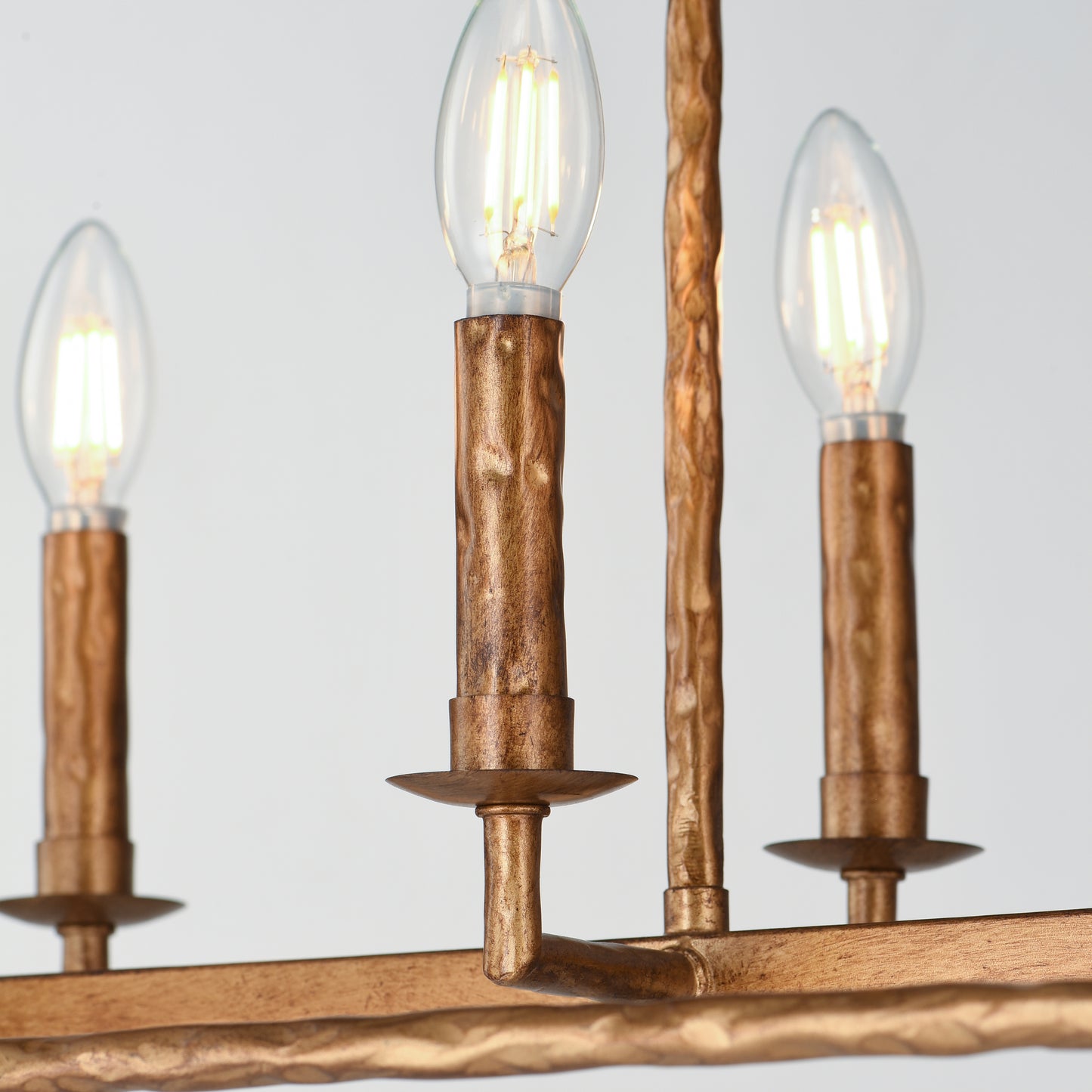 Martel 8-Light Linear Chandelier Etruscan Gold by Maxim Lighting