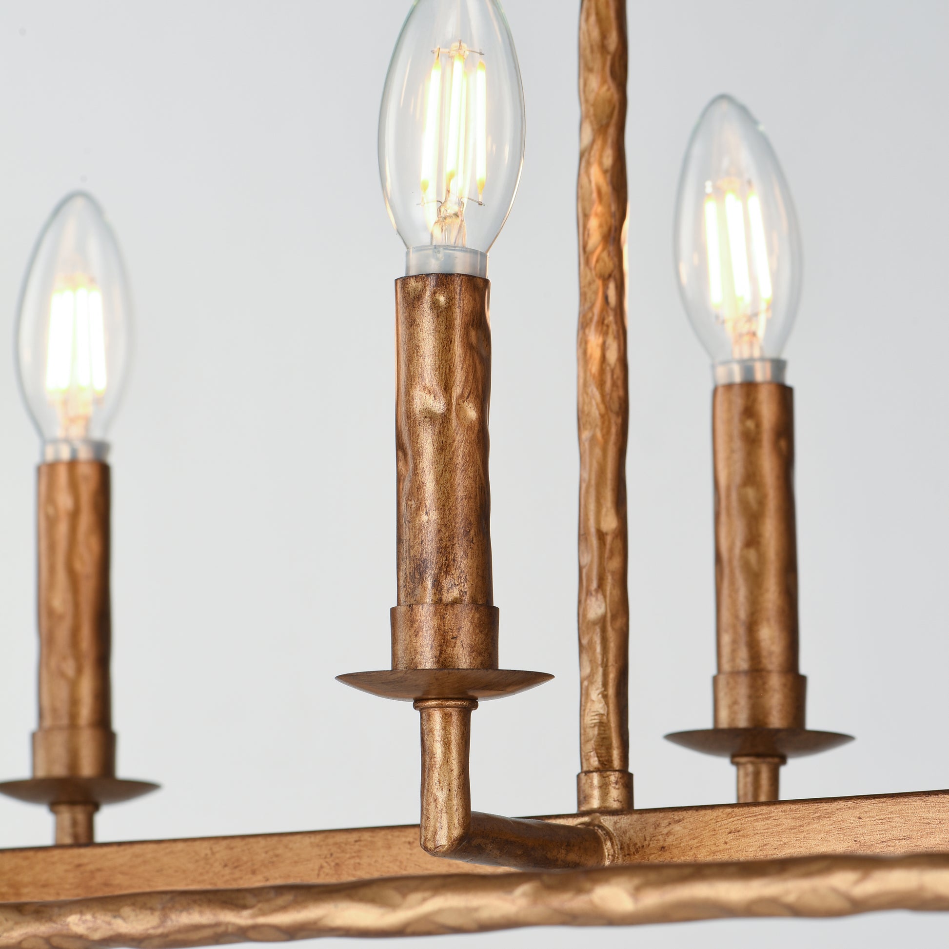 Martel 8-Light Linear Chandelier Etruscan Gold by Maxim Lighting