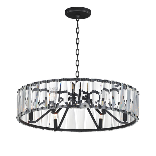 Odeon 6-Light Chandelier Black by Maxim Lighting