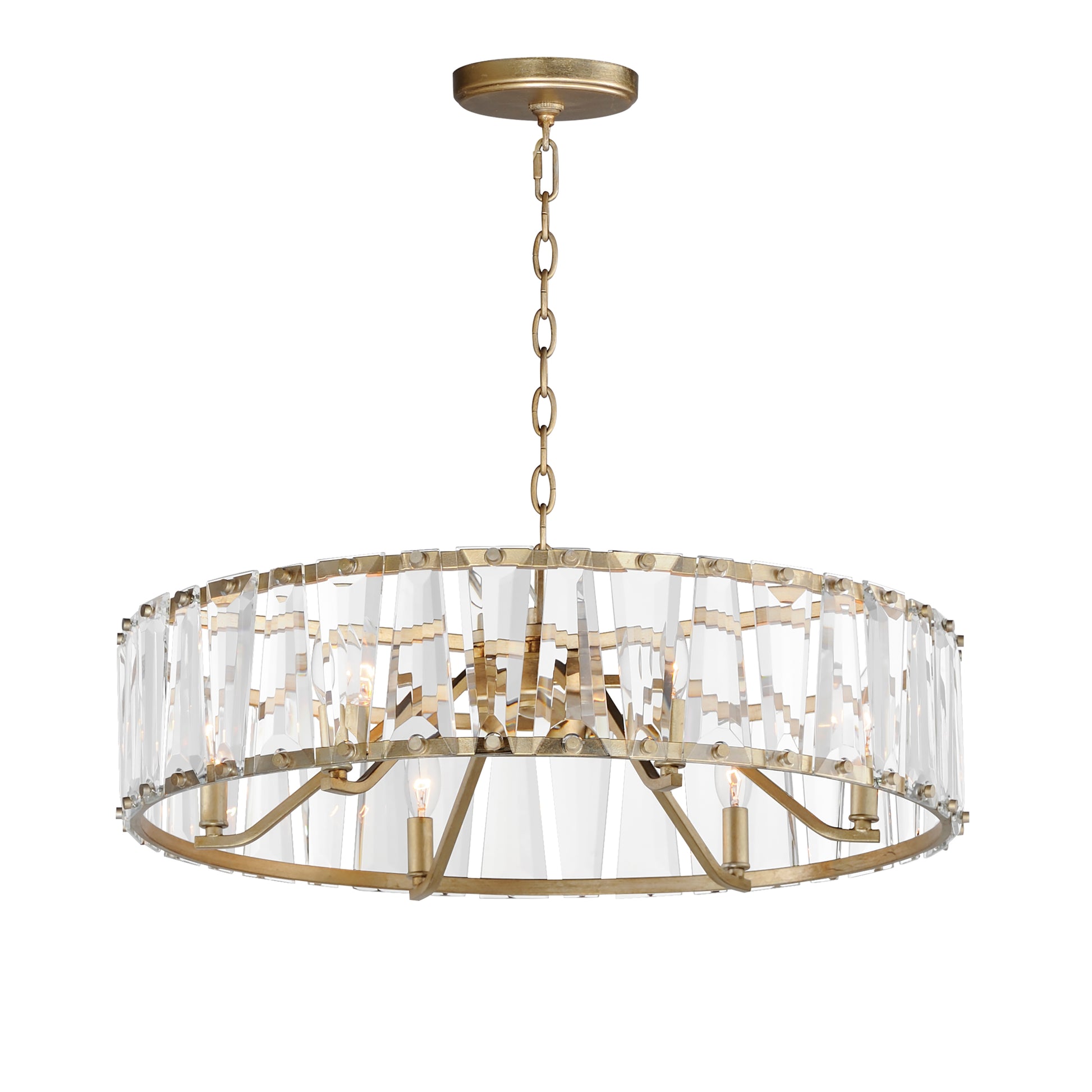 Odeon 6-Light Chandelier Golden Silver by Maxim Lighting