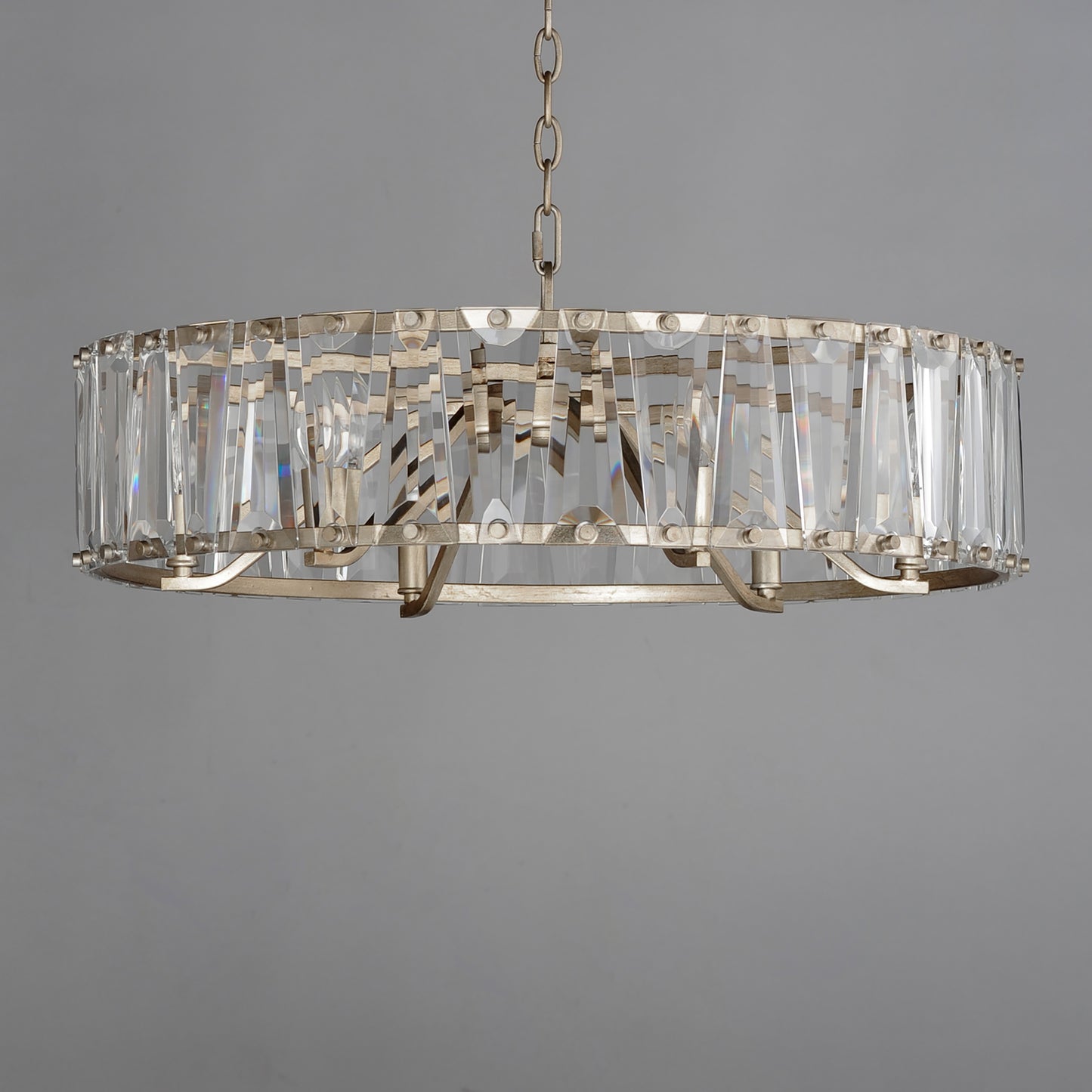 Odeon 6-Light Chandelier Golden Silver by Maxim Lighting