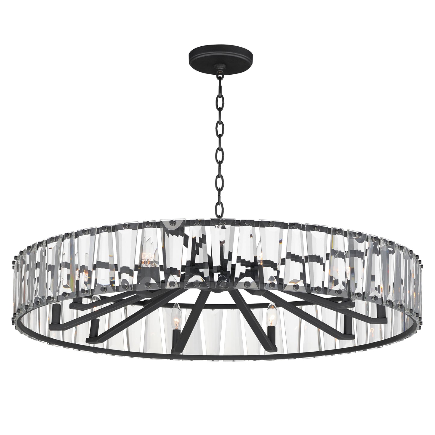 Odeon 10-Light Chandelier Black by Maxim Lighting