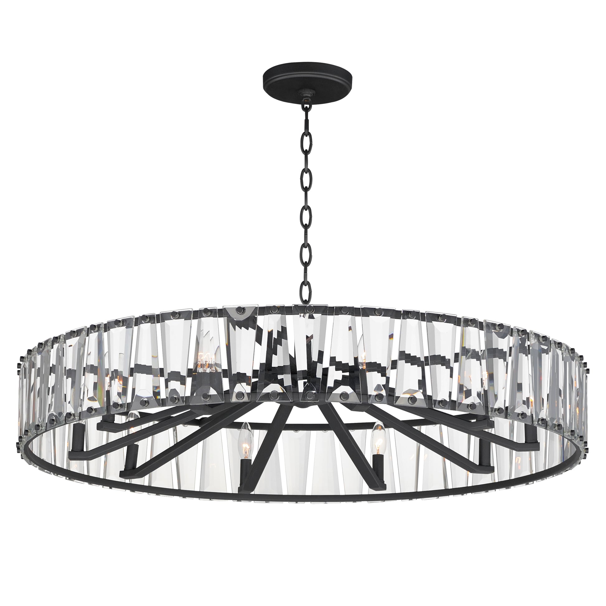Odeon 10-Light Chandelier Black by Maxim Lighting