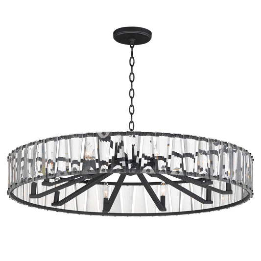 Odeon 10-Light Chandelier Black by Maxim Lighting