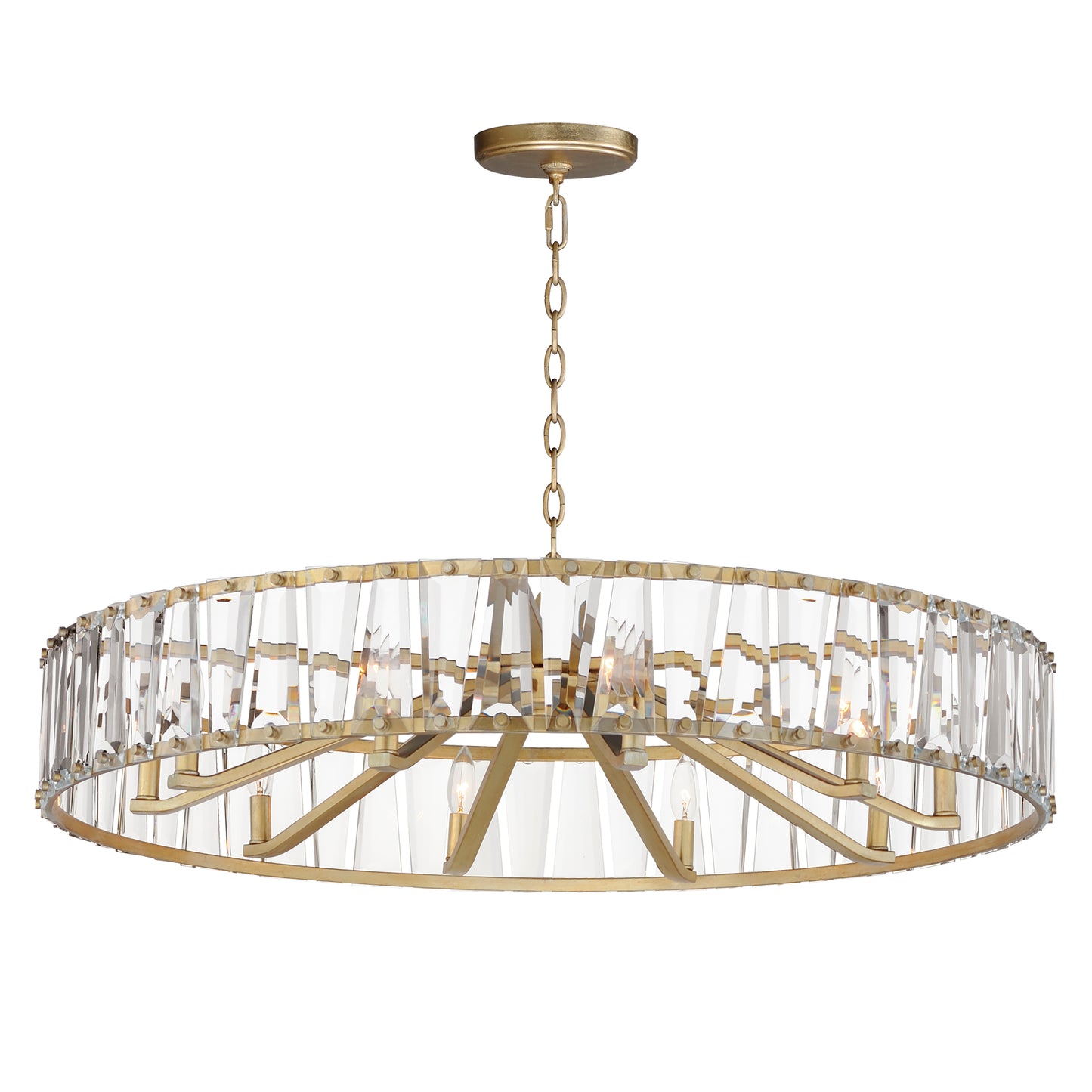 Odeon 10-Light Chandelier Golden Silver by Maxim Lighting