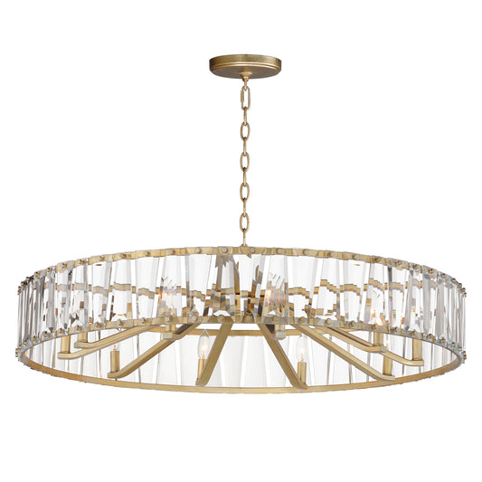 Odeon 10-Light Chandelier Golden Silver by Maxim Lighting