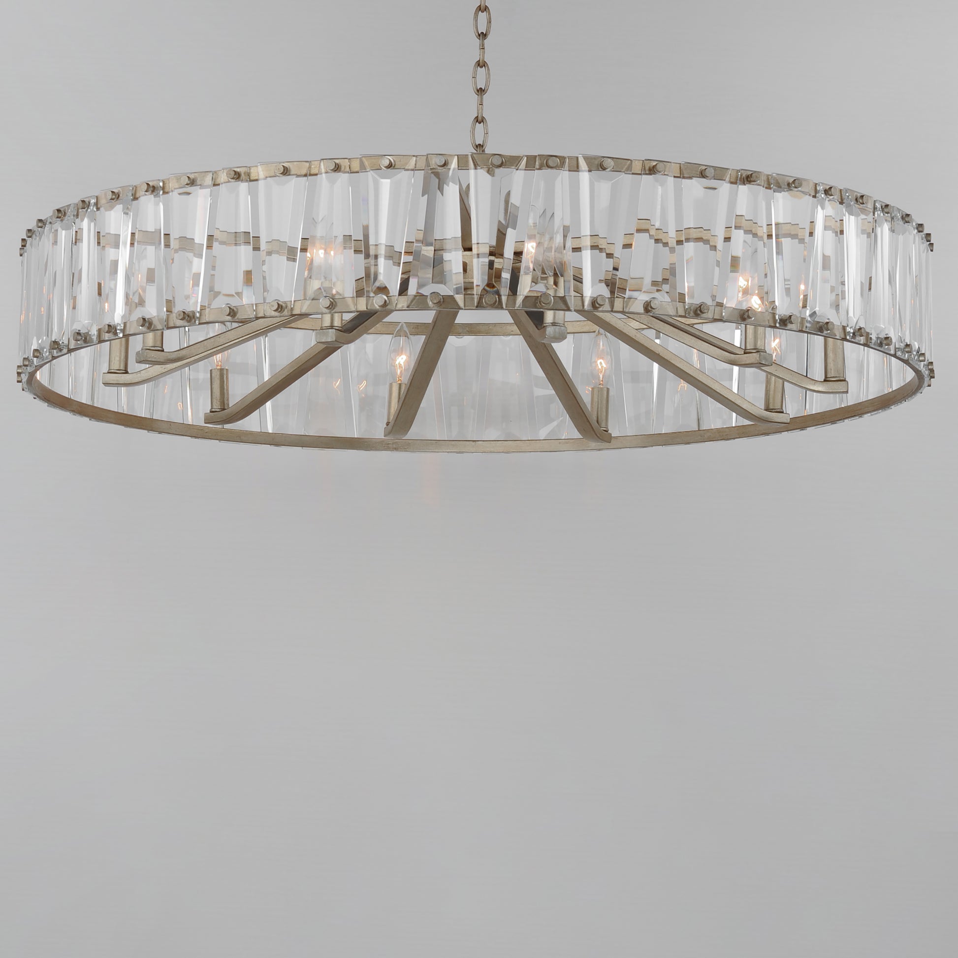 Odeon 10-Light Chandelier Golden Silver by Maxim Lighting