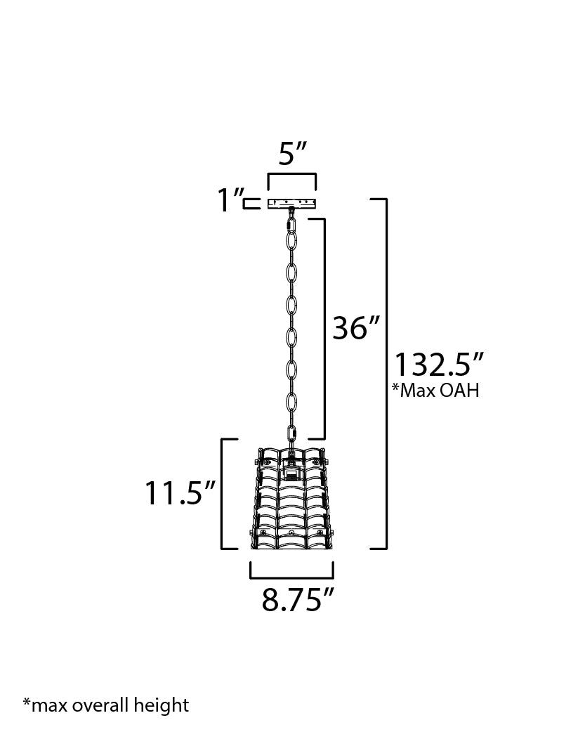 Ruche Pendant Bronze by Maxim Lighting