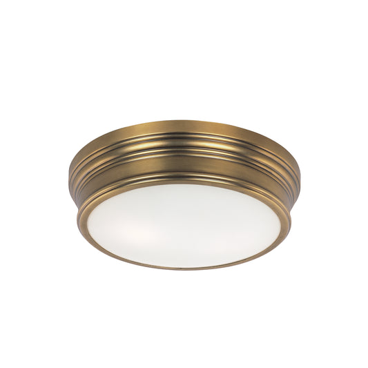 Fairmont 2-Light Flush Mount Natural Aged Brass by Maxim Lighting
