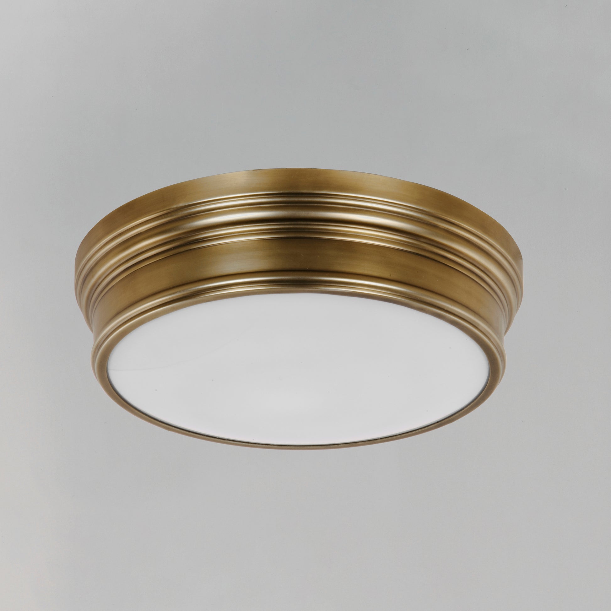 Fairmont 3-Light Flush Mount Natural Aged Brass by Maxim Lighting
