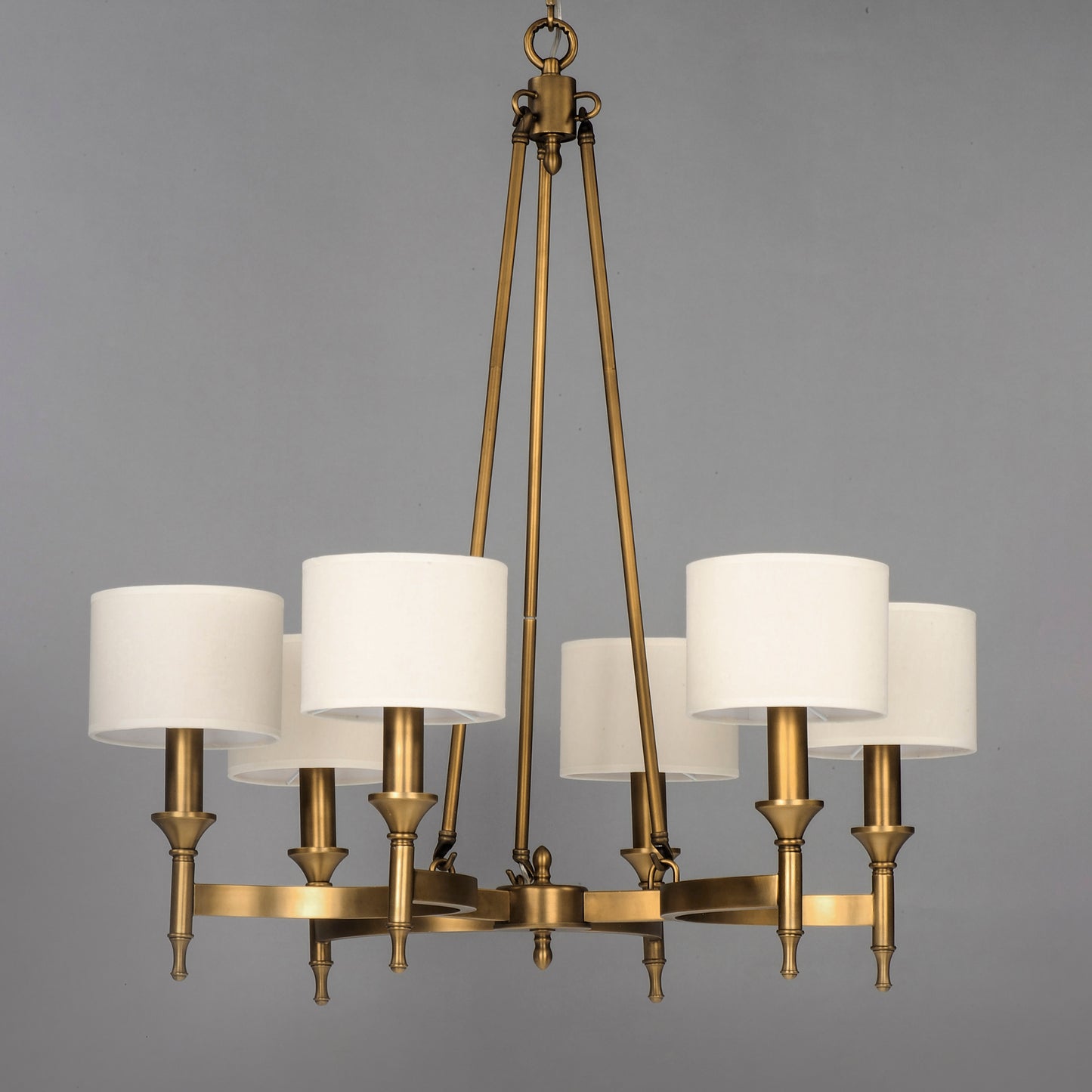 Fairmont 6-Light Chandelier Natural Aged Brass by Maxim Lighting