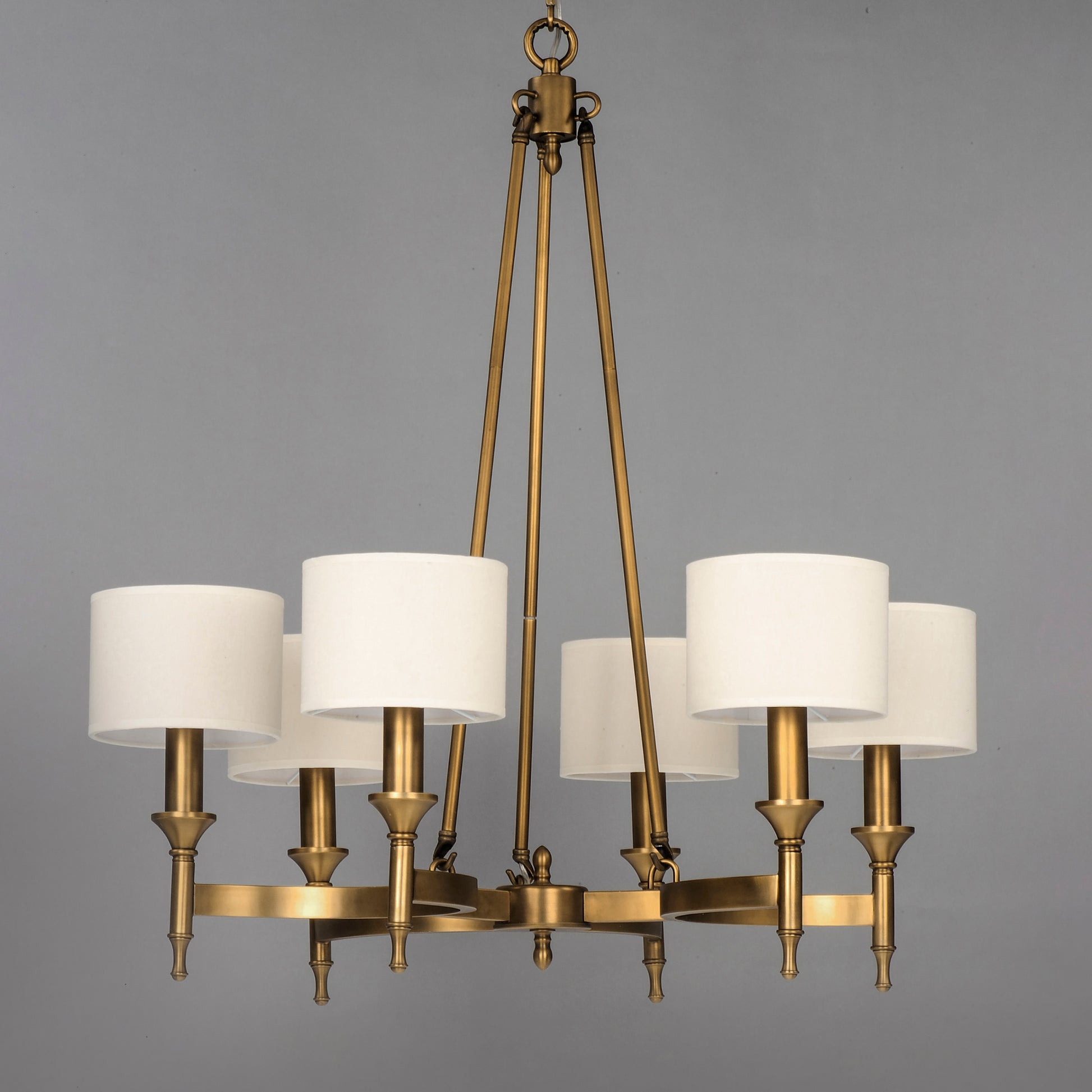 Fairmont 6-Light Chandelier Natural Aged Brass by Maxim Lighting
