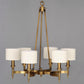 Fairmont 6-Light Chandelier Natural Aged Brass by Maxim Lighting