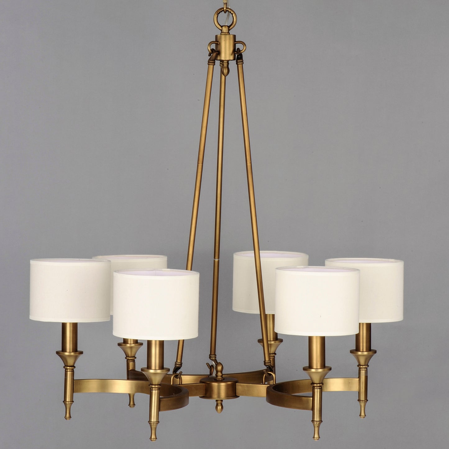 Fairmont 6-Light Chandelier Natural Aged Brass by Maxim Lighting