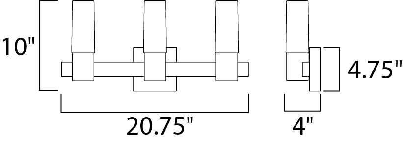 Contessa 3-Light Bath Vanity Natural Aged Brass by Maxim Lighting