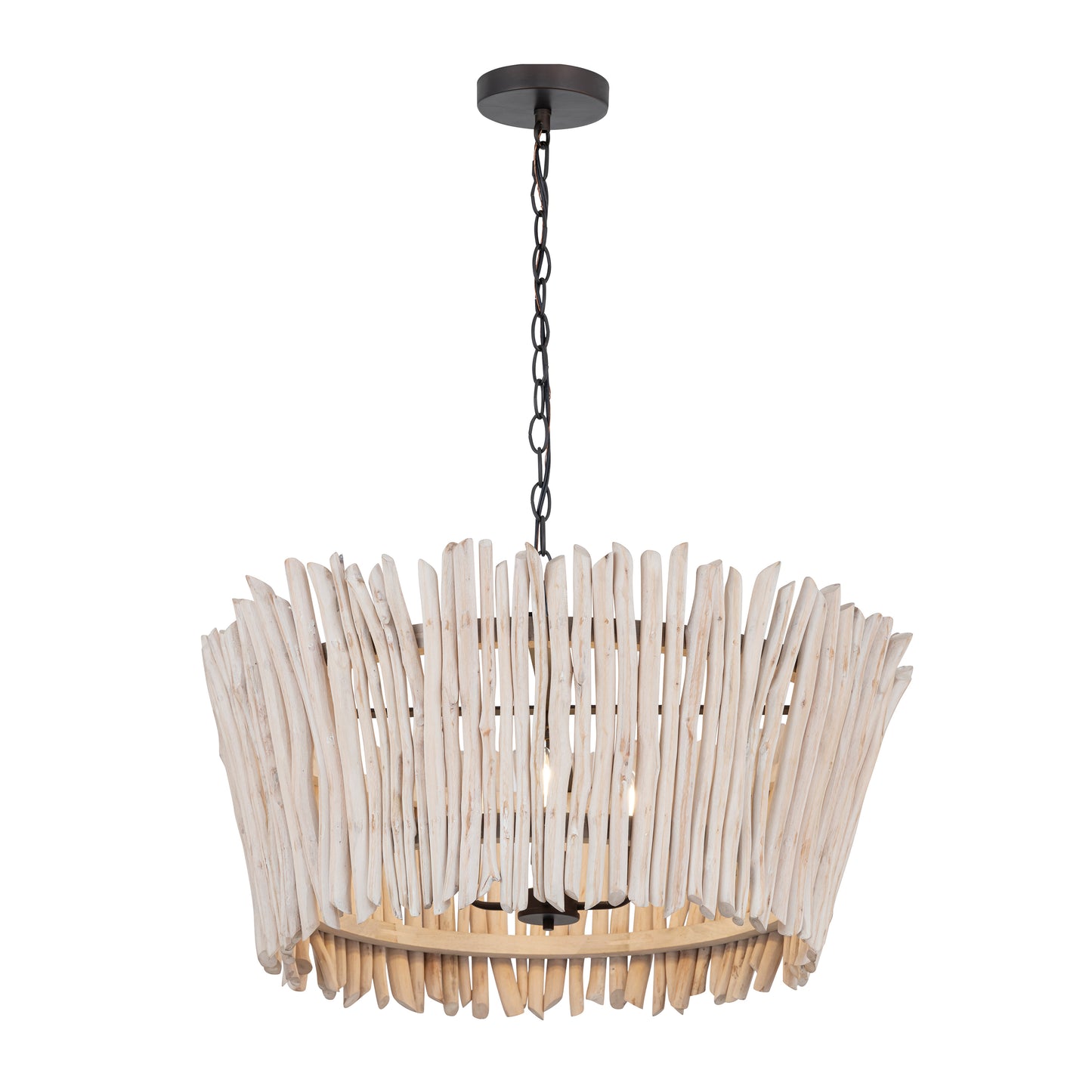 Baywood 30" DriftWood Chandelier Textured Bronze by Maxim Lighting
