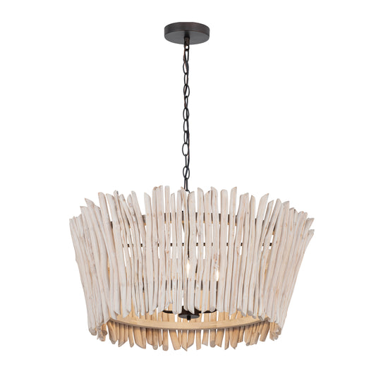 Baywood 30" DriftWood Chandelier Textured Bronze by Maxim Lighting