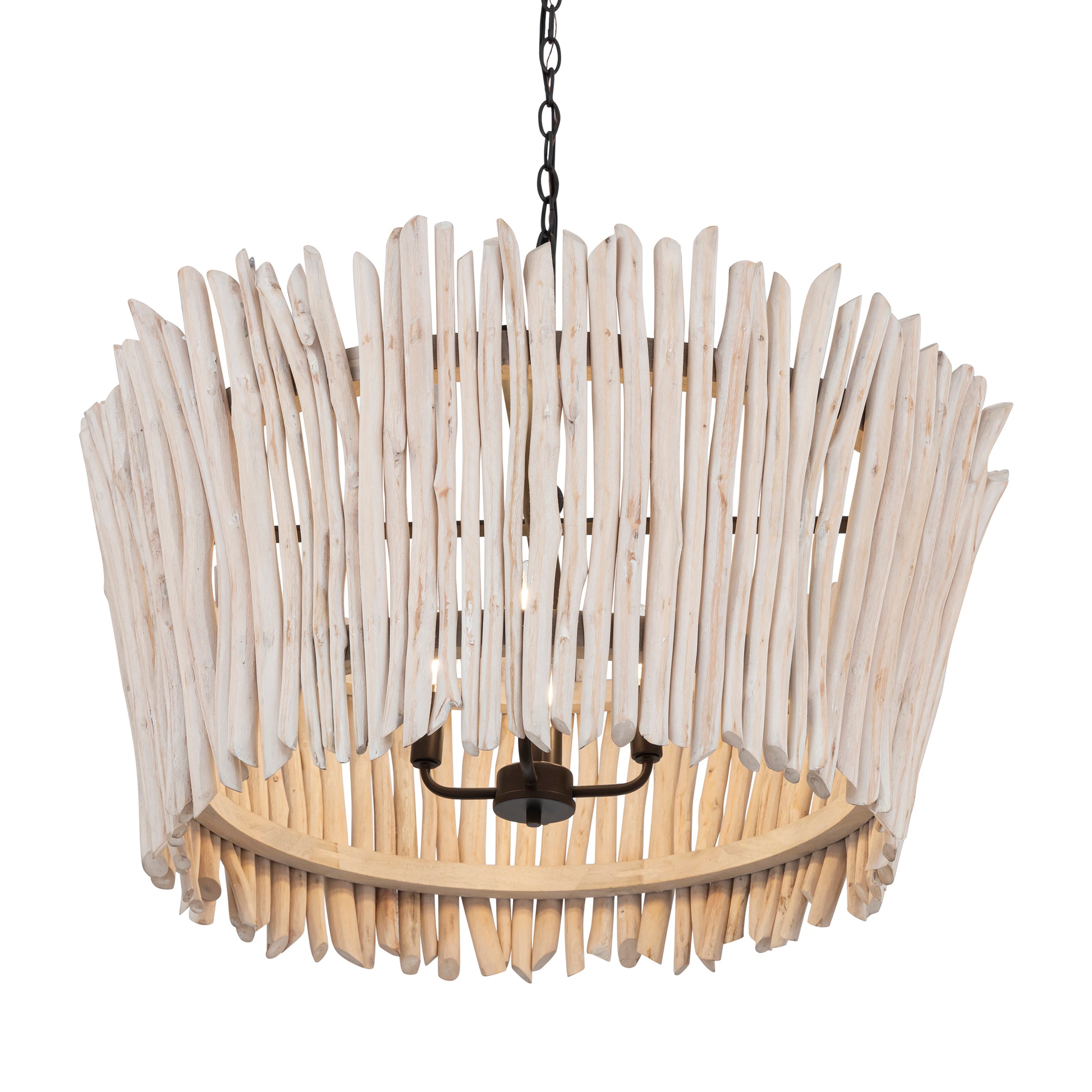 Baywood 30" DriftWood Chandelier Textured Bronze by Maxim Lighting