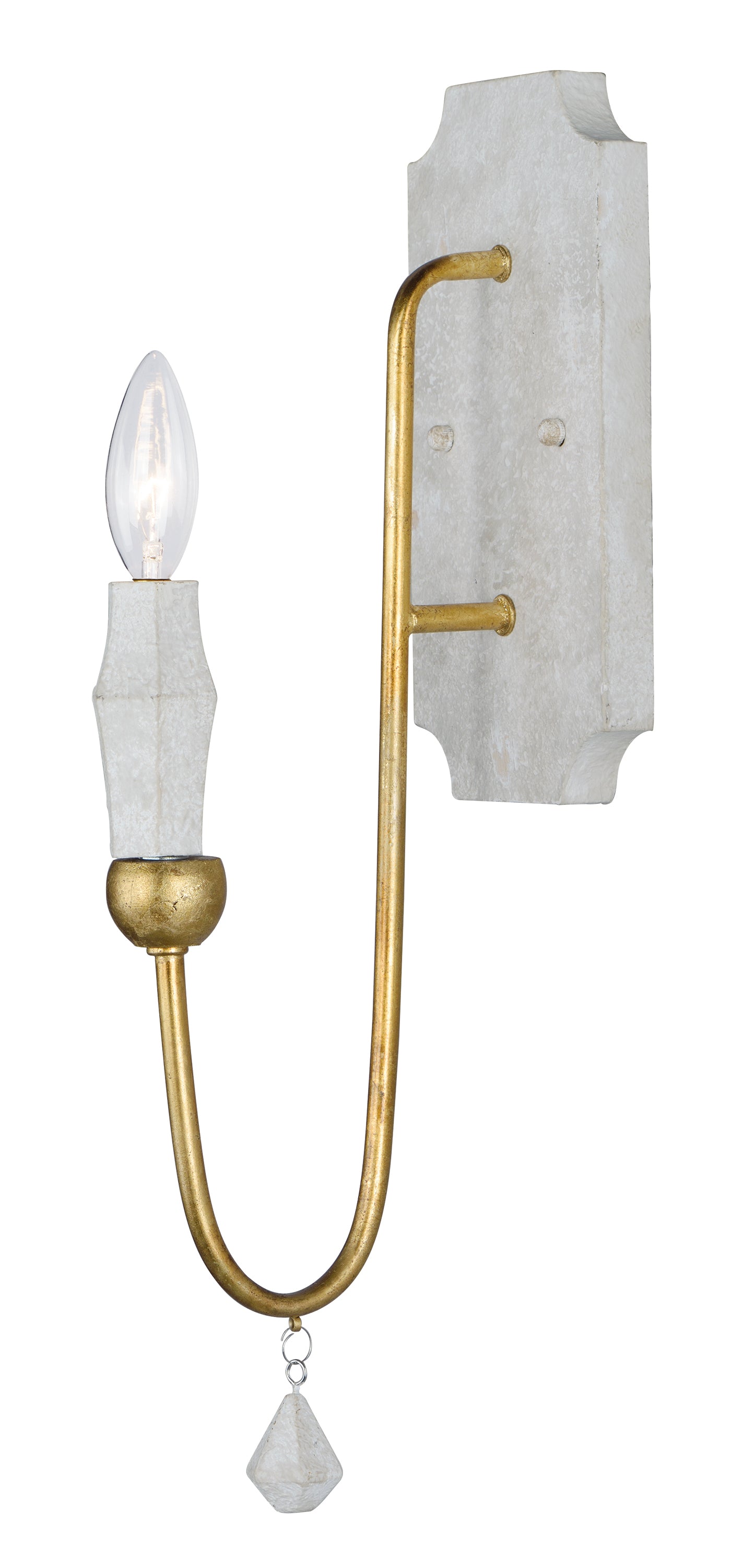 Claymore Wall Sconce Claystone/Gold Leaf by Maxim Lighting