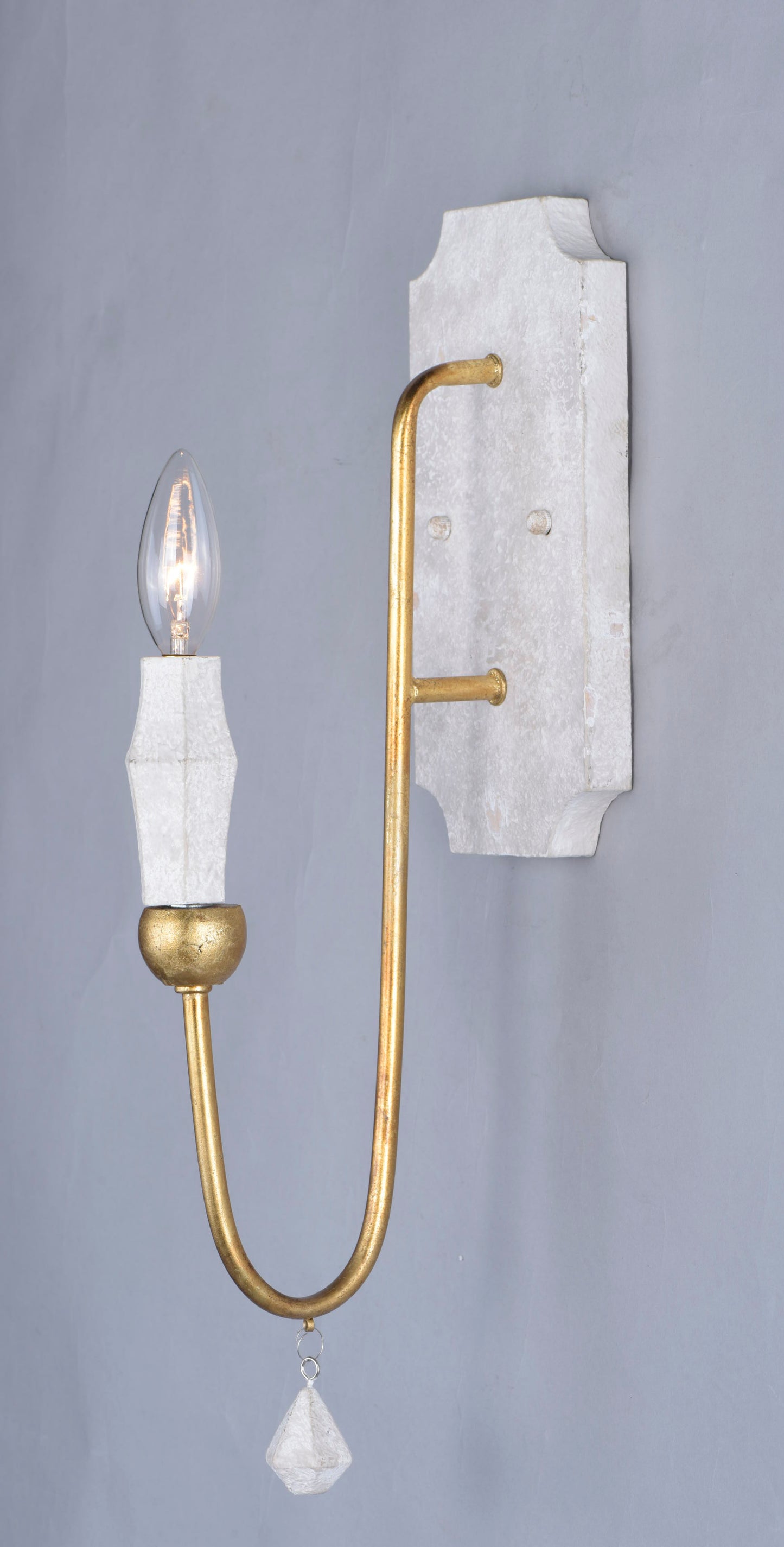Claymore Wall Sconce Claystone/Gold Leaf by Maxim Lighting