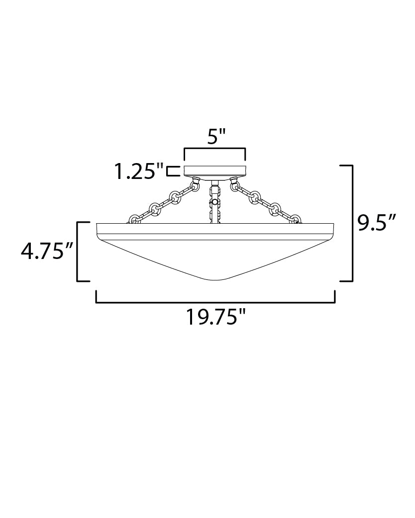 Artemis 3-Light Flush Mount Natural Aged Brass by Maxim Lighting