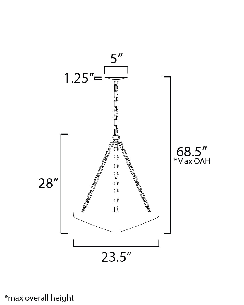 Artemis 6-Light Pendant Natural Aged Brass by Maxim Lighting