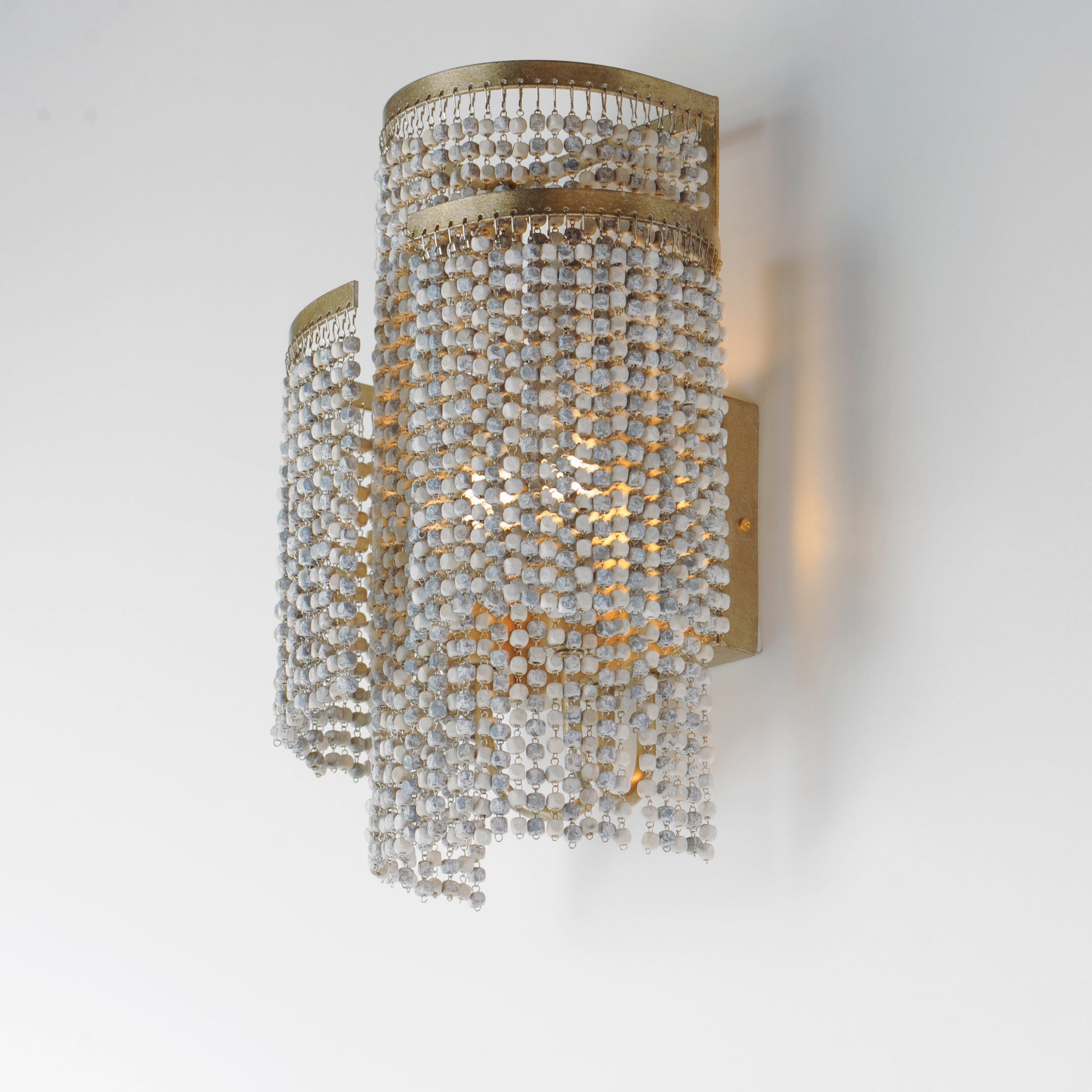 Fontaine 2-Light Wall Sconce Golden Silver by Maxim Lighting