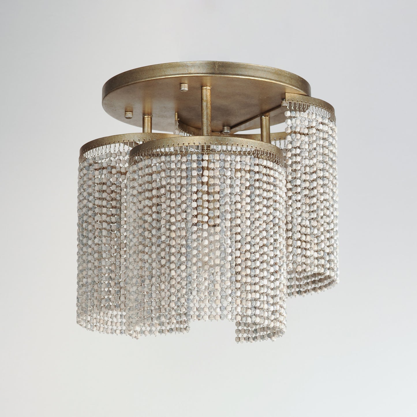 Fontaine 3-Light Flush Mount Golden Silver by Maxim Lighting