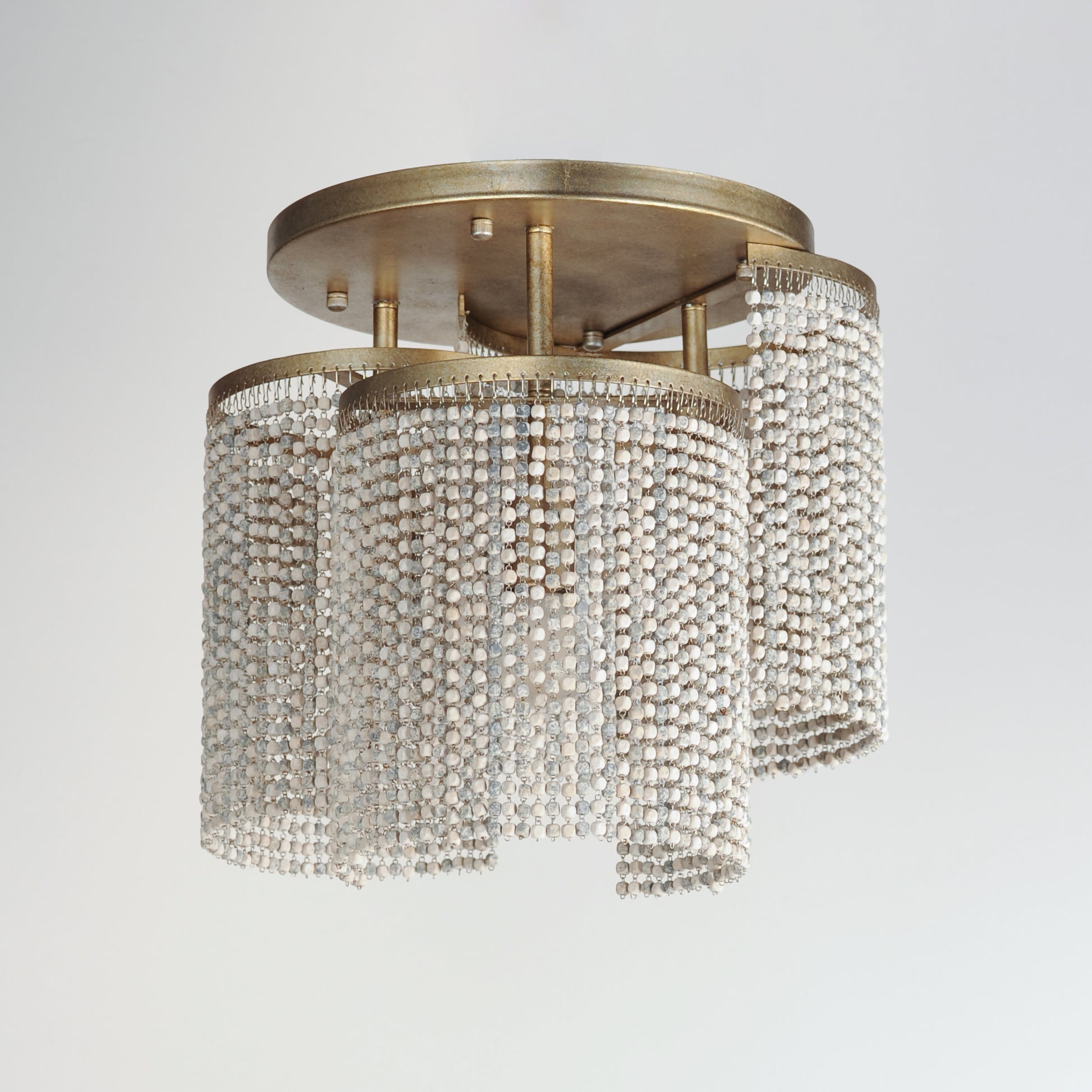 Fontaine 3-Light Flush Mount Golden Silver by Maxim Lighting