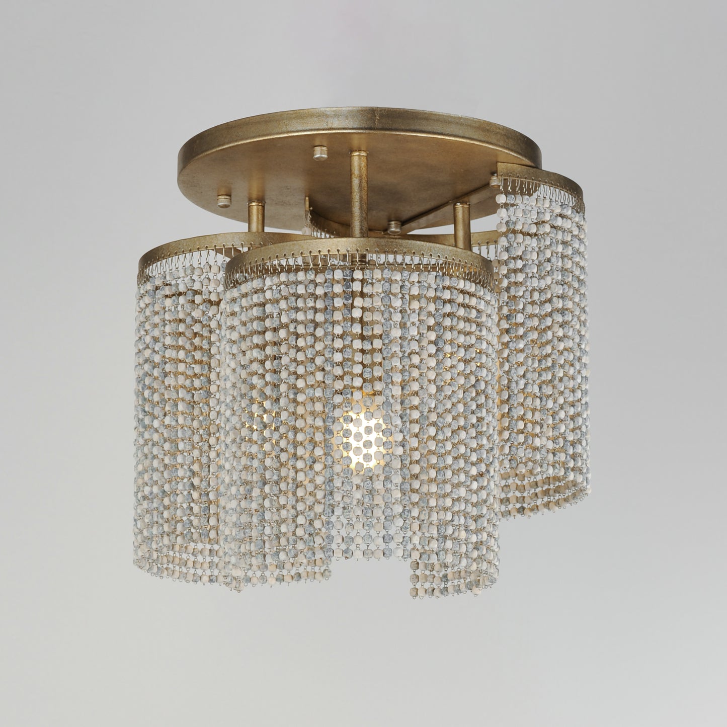 Fontaine 3-Light Flush Mount Golden Silver by Maxim Lighting