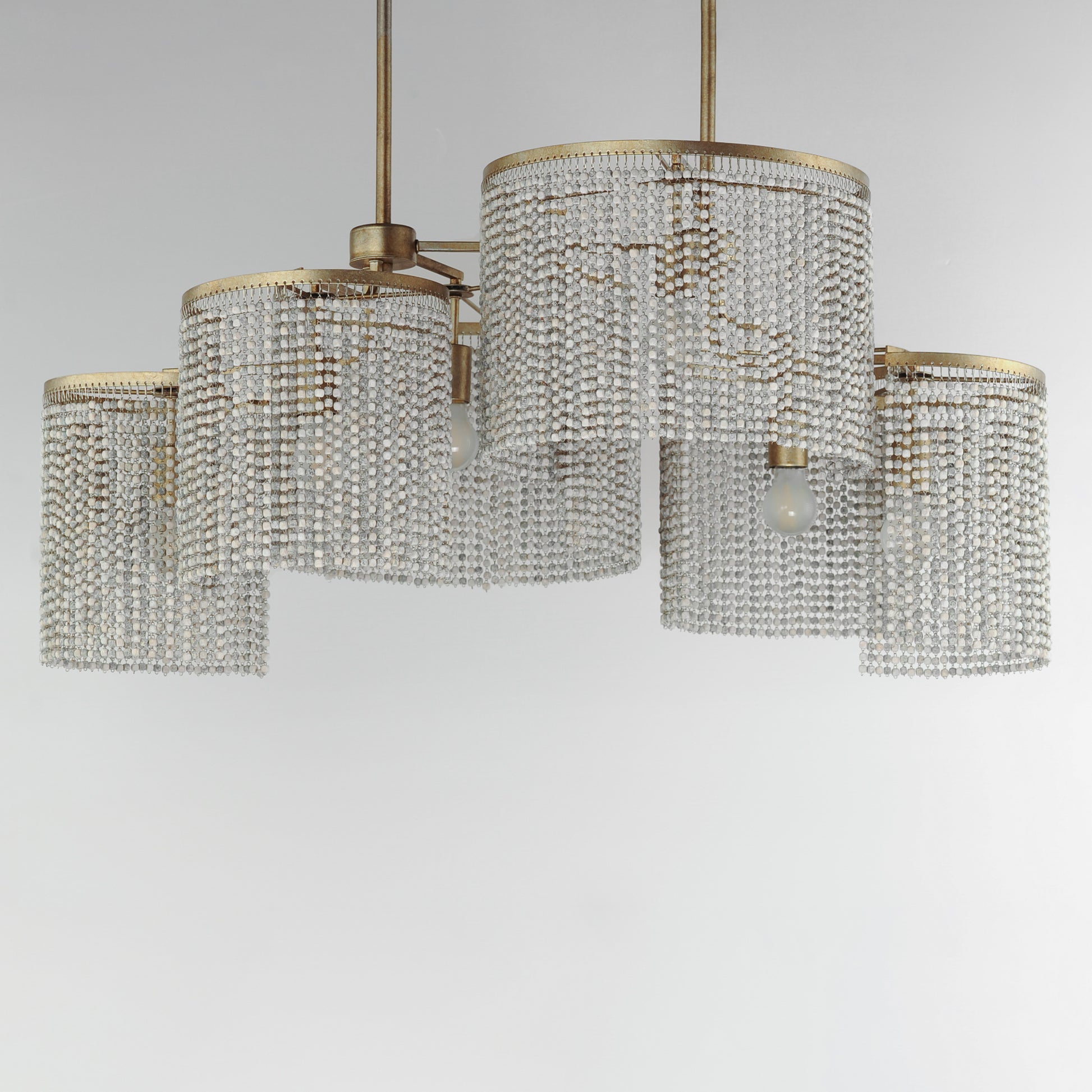 Fontaine 6-Light Linear Pendant Golden Silver by Maxim Lighting