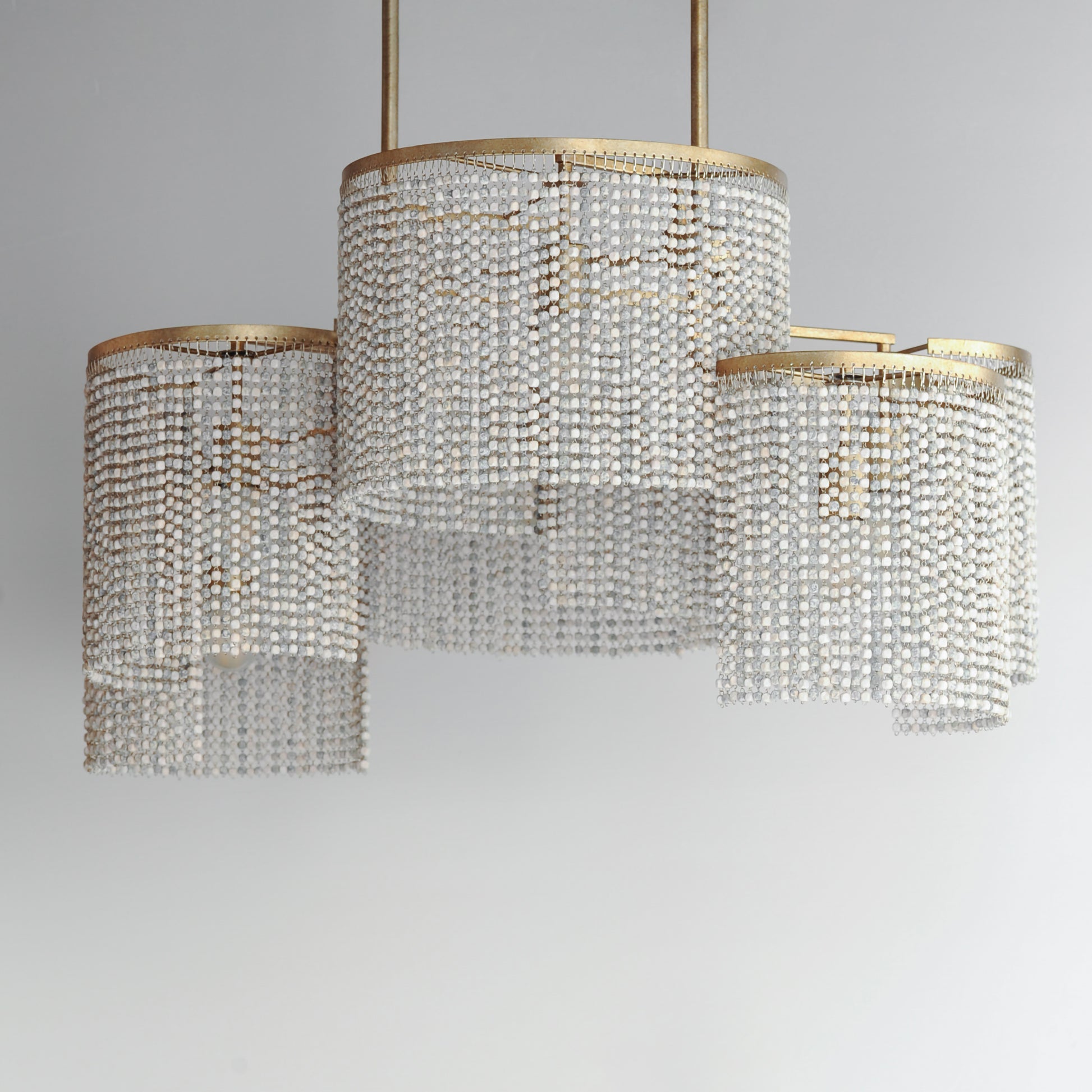 Fontaine 6-Light Linear Pendant Golden Silver by Maxim Lighting
