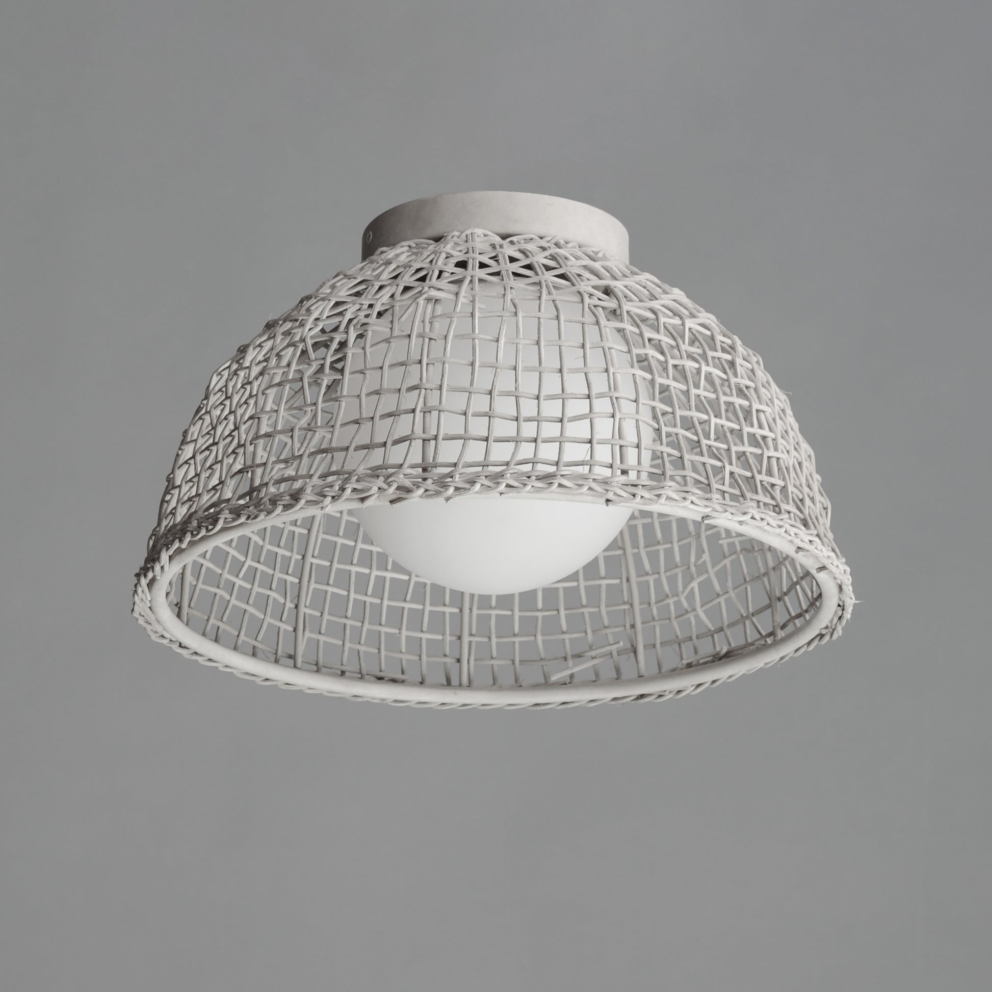 Cestino Flush Mount Weathered White by Maxim Lighting