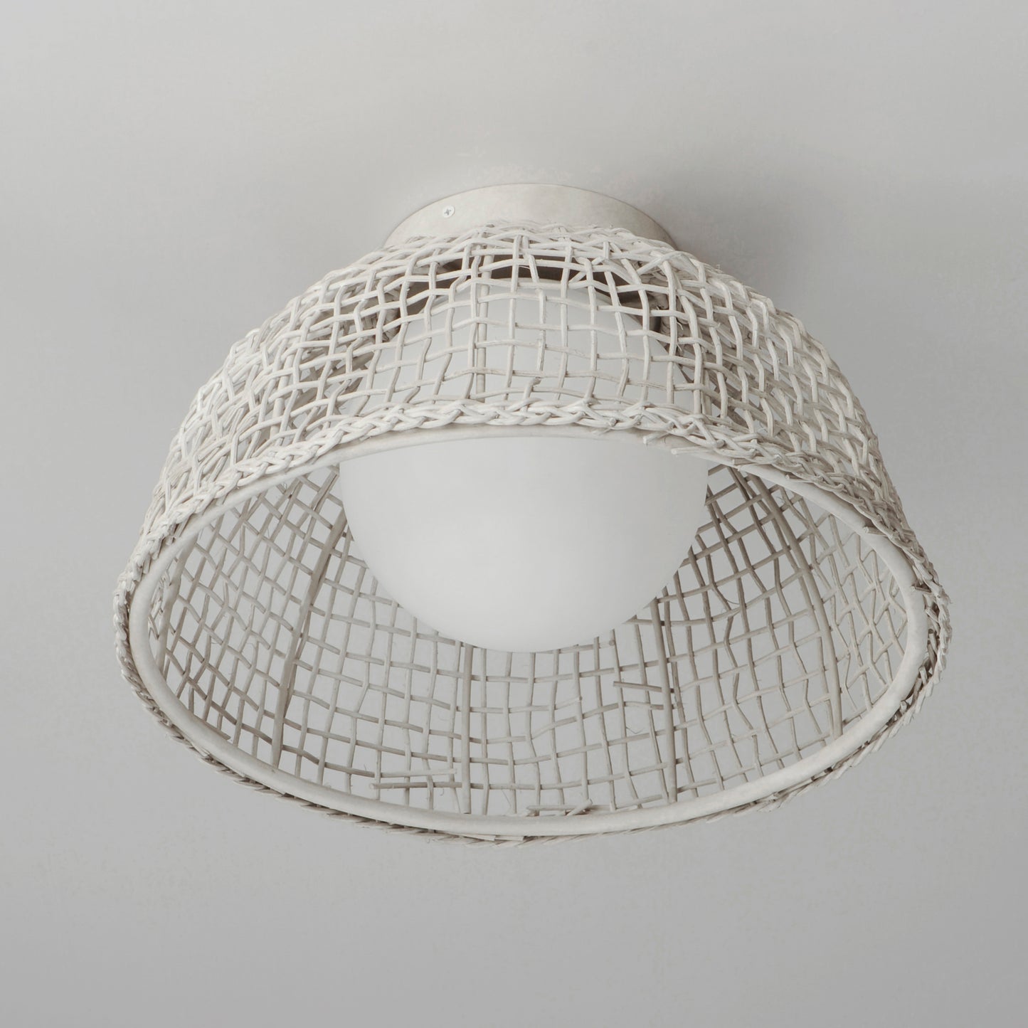 Cestino Flush Mount Weathered White by Maxim Lighting