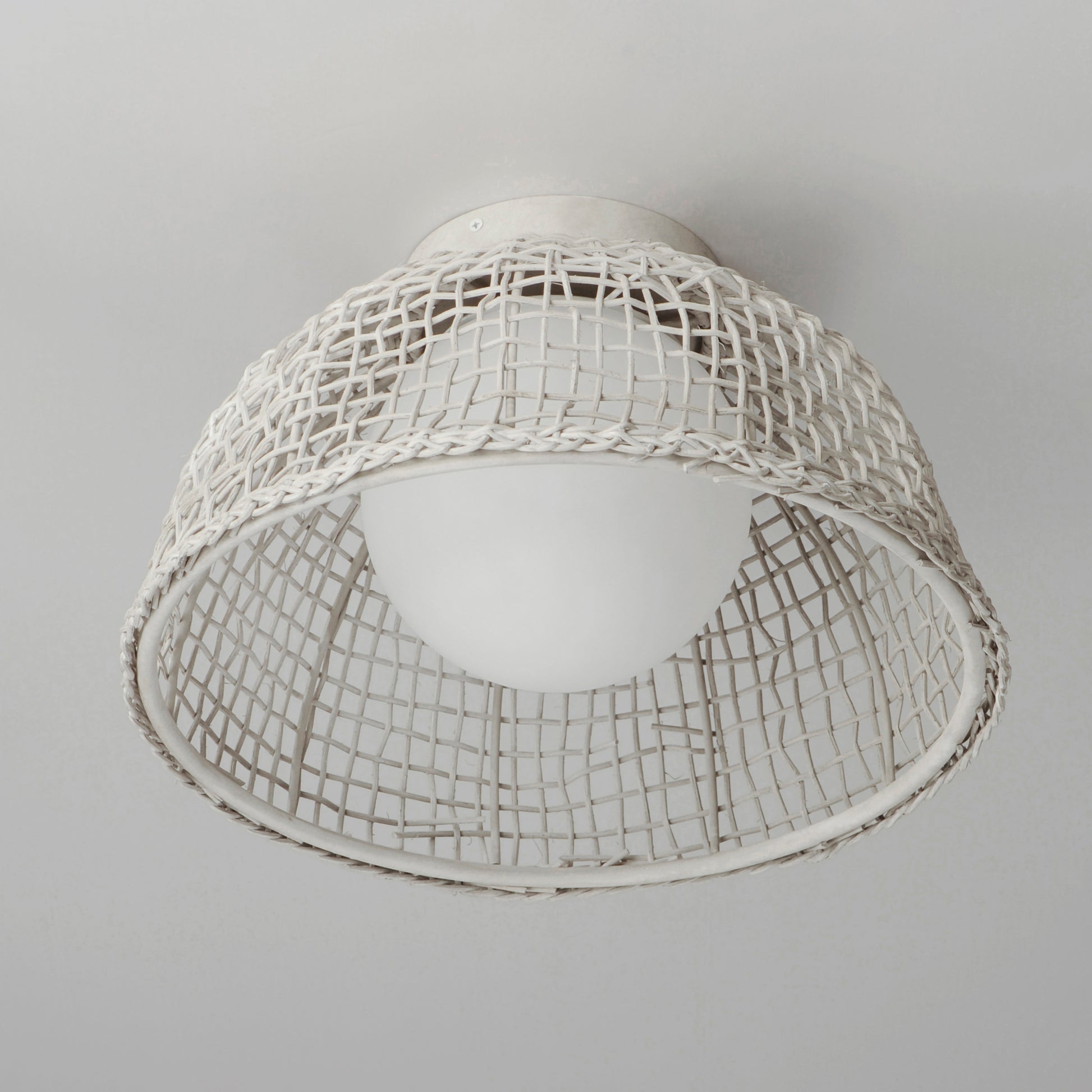 Cestino Flush Mount Weathered White by Maxim Lighting