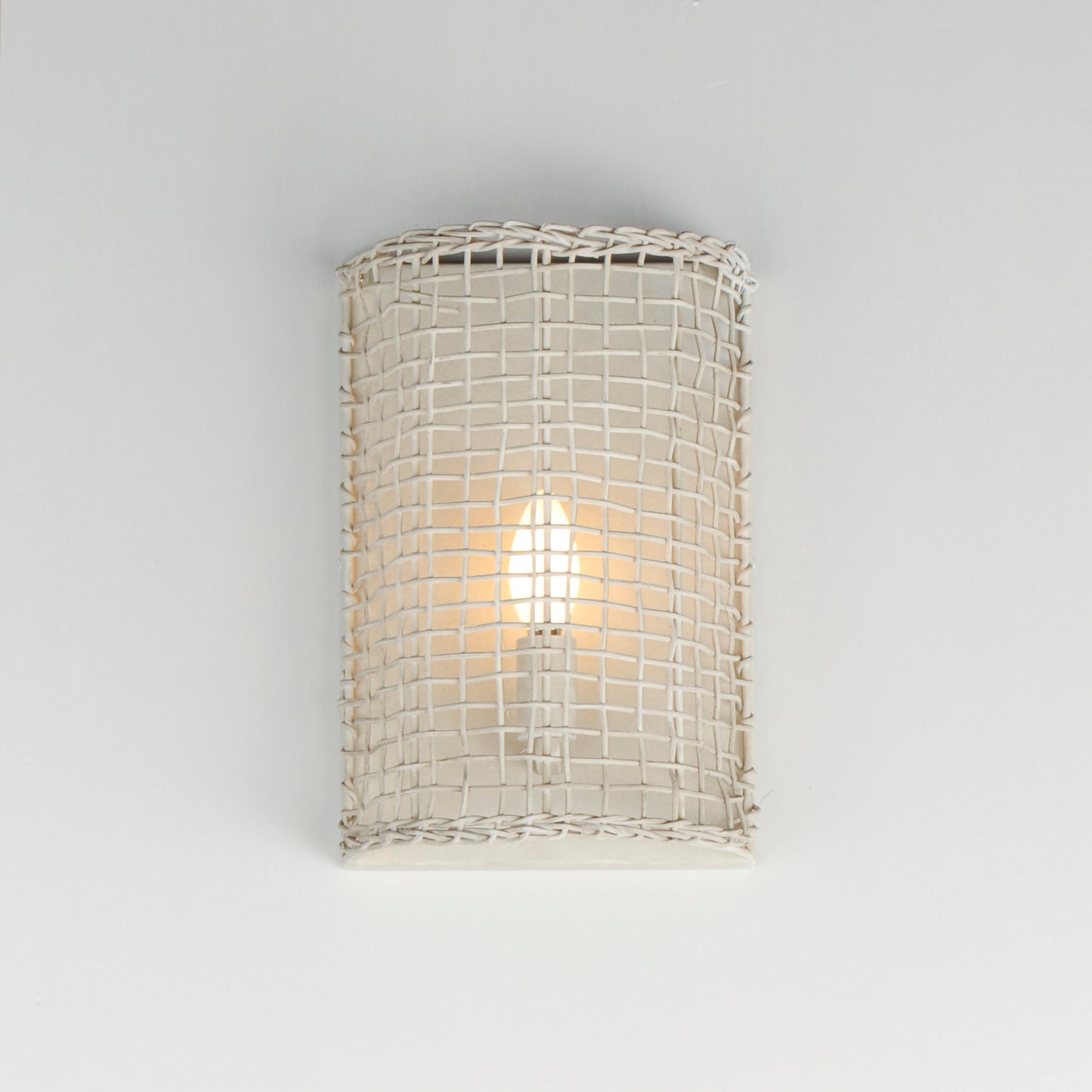 Cestino Wall Sconce Weathered White by Maxim Lighting