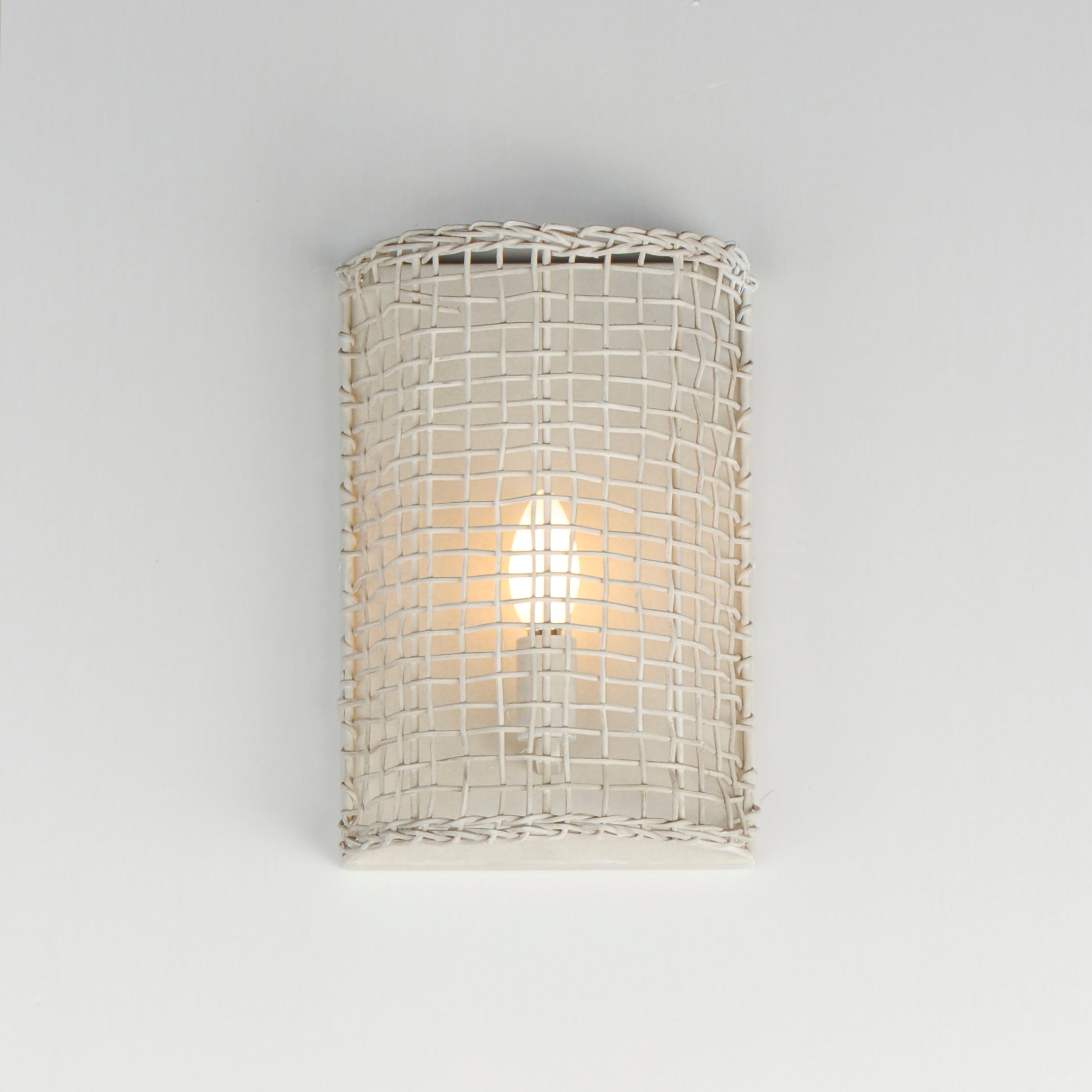 Cestino Wall Sconce Weathered White by Maxim Lighting